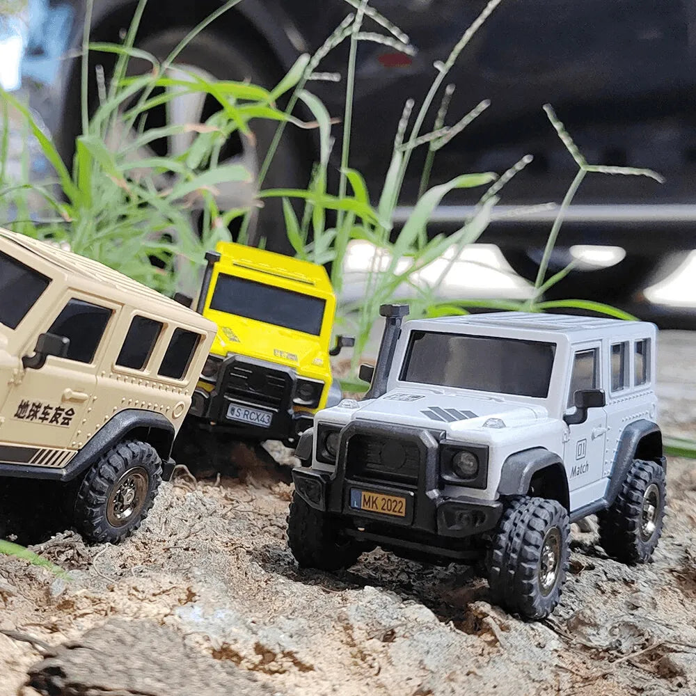 LDARC X43 Mini Rock Crawler 1/43 Scale 4WD RC Car - Ready to Run (RTR) Remote Control Off-Road Vehicle for Adults & Kids - Perfect for Indoor Crawling, Office Desk Racing & Backyard Adventures