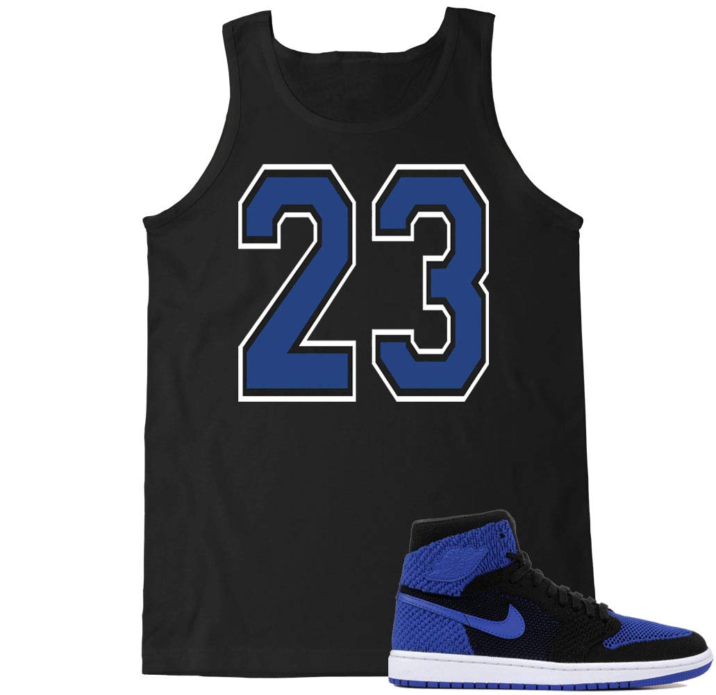 FTD Apparel Men's 23 Flyknit Blue Tank Top - Breathable Athletic Shirt for Running, Gym & Summer Workouts - Lightweight Performance Top for Active Lifestyles