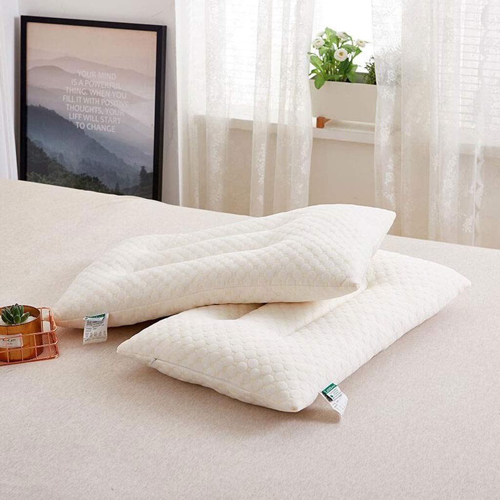 2 Pack 100% Natural Adjustable Latex Down Alternative Pillow - Hypoallergenic & Breathable with Luxurious Fiber Cover - Best Sleeping Pillow for Head & Neck Support - Standard Queen Size - Perfect for Side Sleepers, Back Pain Relief & Hotel-Style Comfort