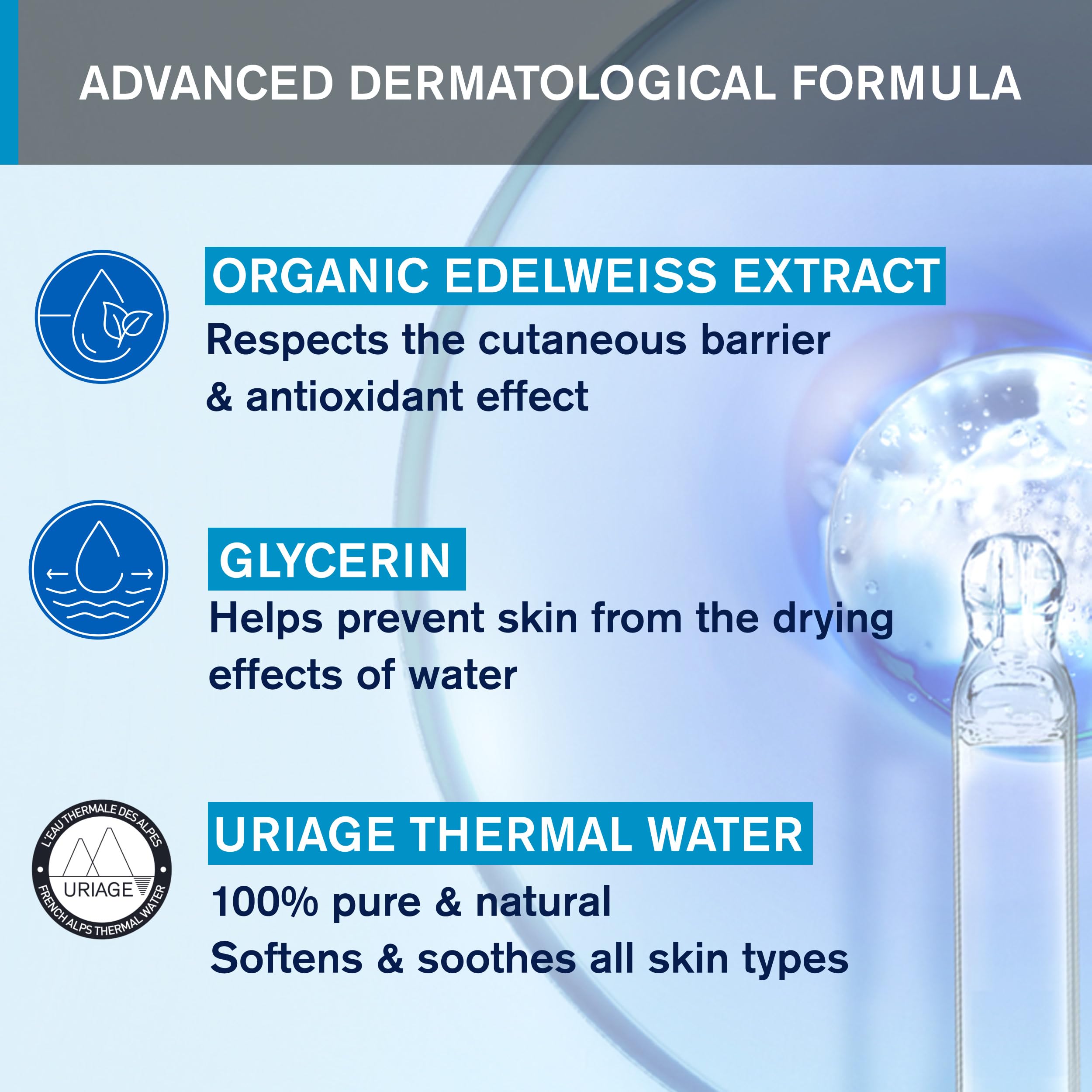 Uriage Ultra-Soft Airy Foam Face Cleanser & Makeup Remover 150ml - Gentle Rinse-Off Cleanser for Sensitive Skin - Floral Fragrance, Soap-Free, Physiological pH - Perfect for Daily Makeup Removal & Skincare Routine