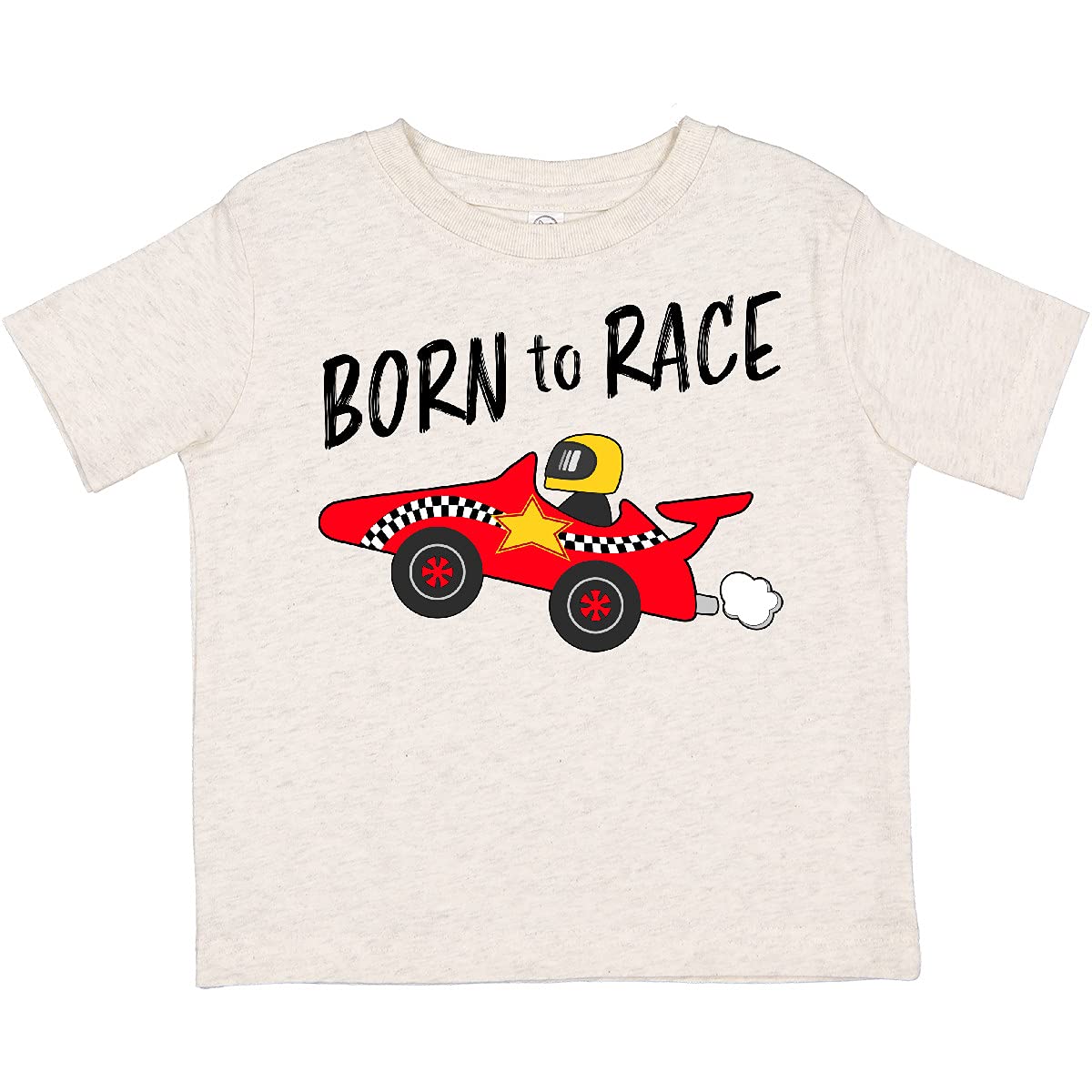 Inktastic Born to Race Red Race Car Toddler T-Shirt | Cute Baby Boy Clothes | Fun Racing Theme Outfit for Toddlers | Perfect for Playdates, Birthday Parties & Car Lover Gifts