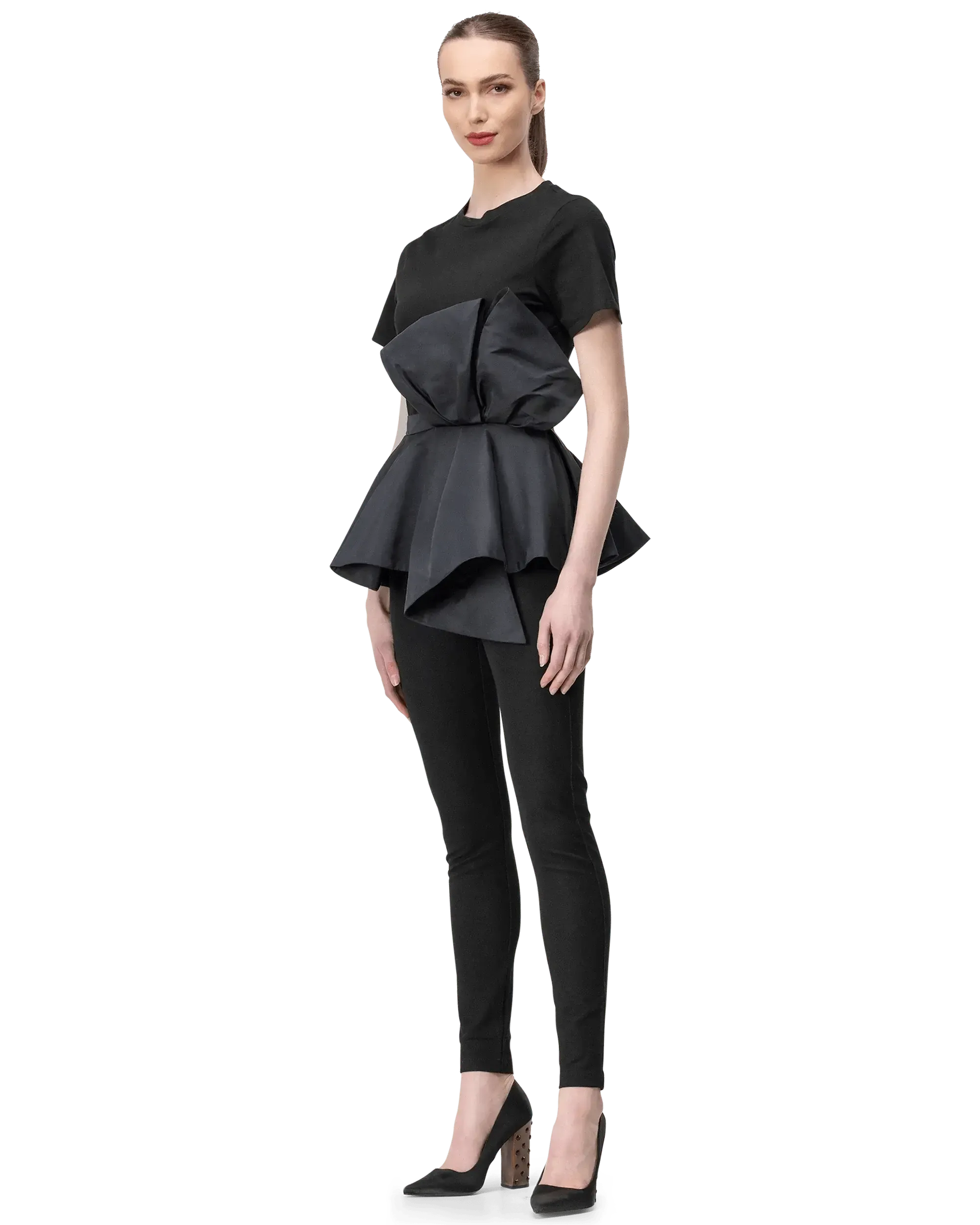 Asymmetric Short Sleeve Ruffle Blouse for Women - Trendy Summer Casual Tops - Perfect for Date Night & Beach Outfits