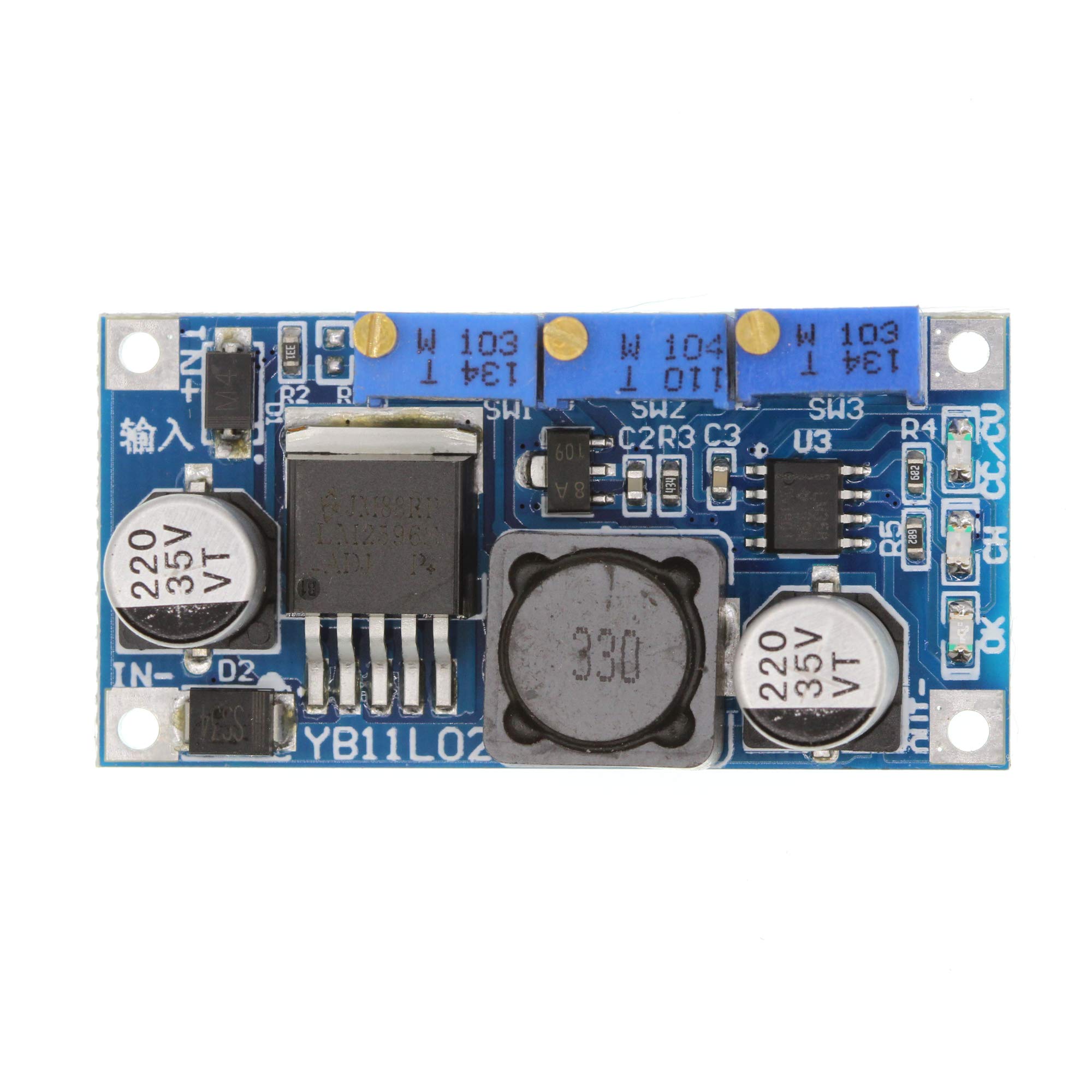 5 Pack LM2596S DC-DC Buck Converter Module - Adjustable Constant Current & Voltage LED Driver Power Supply for DIY Electronics, LED Strips, and Solar Projects