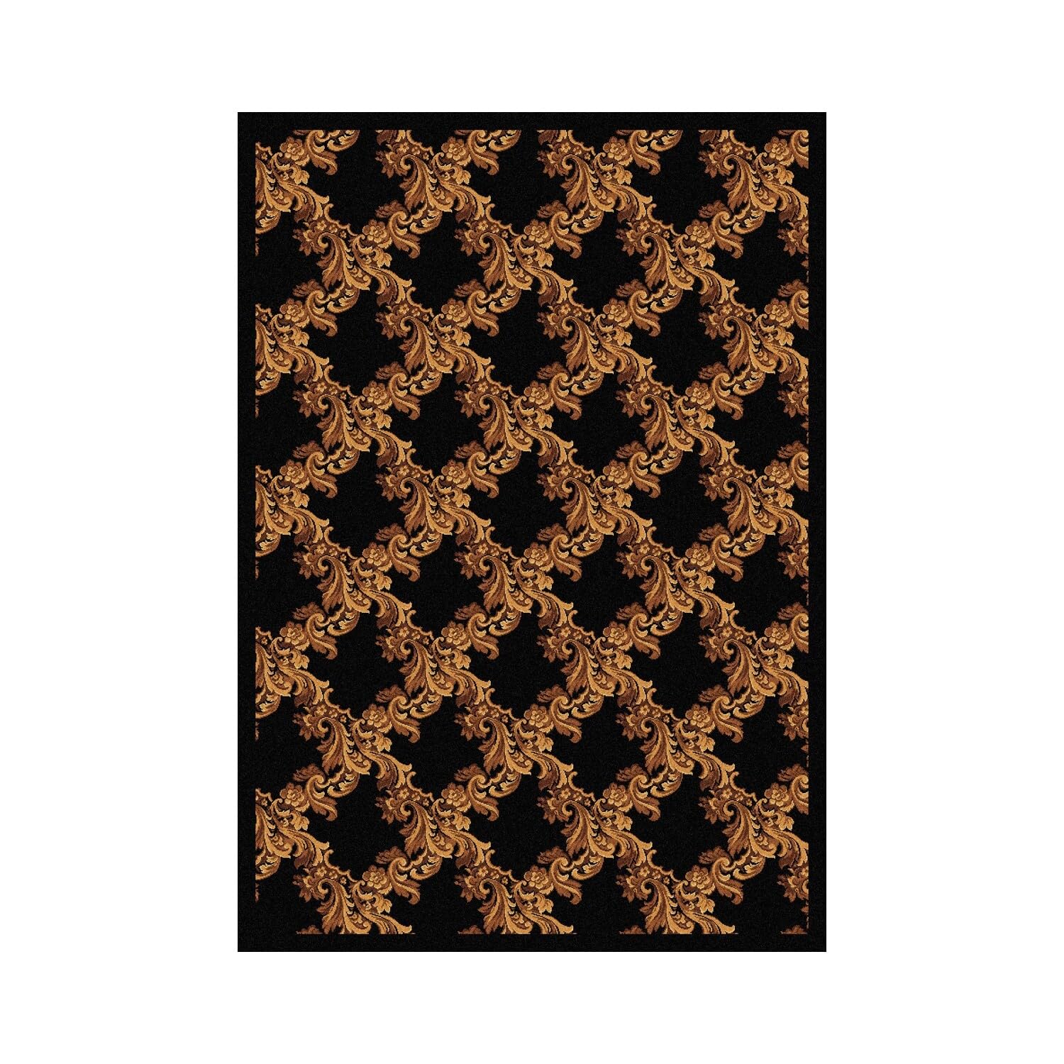 Joy Carpets Any Day Matinee Corinth Theater Area Rug - Black | Non-Slip Living Room Rug for Home Theater, Bedroom & Office Decor