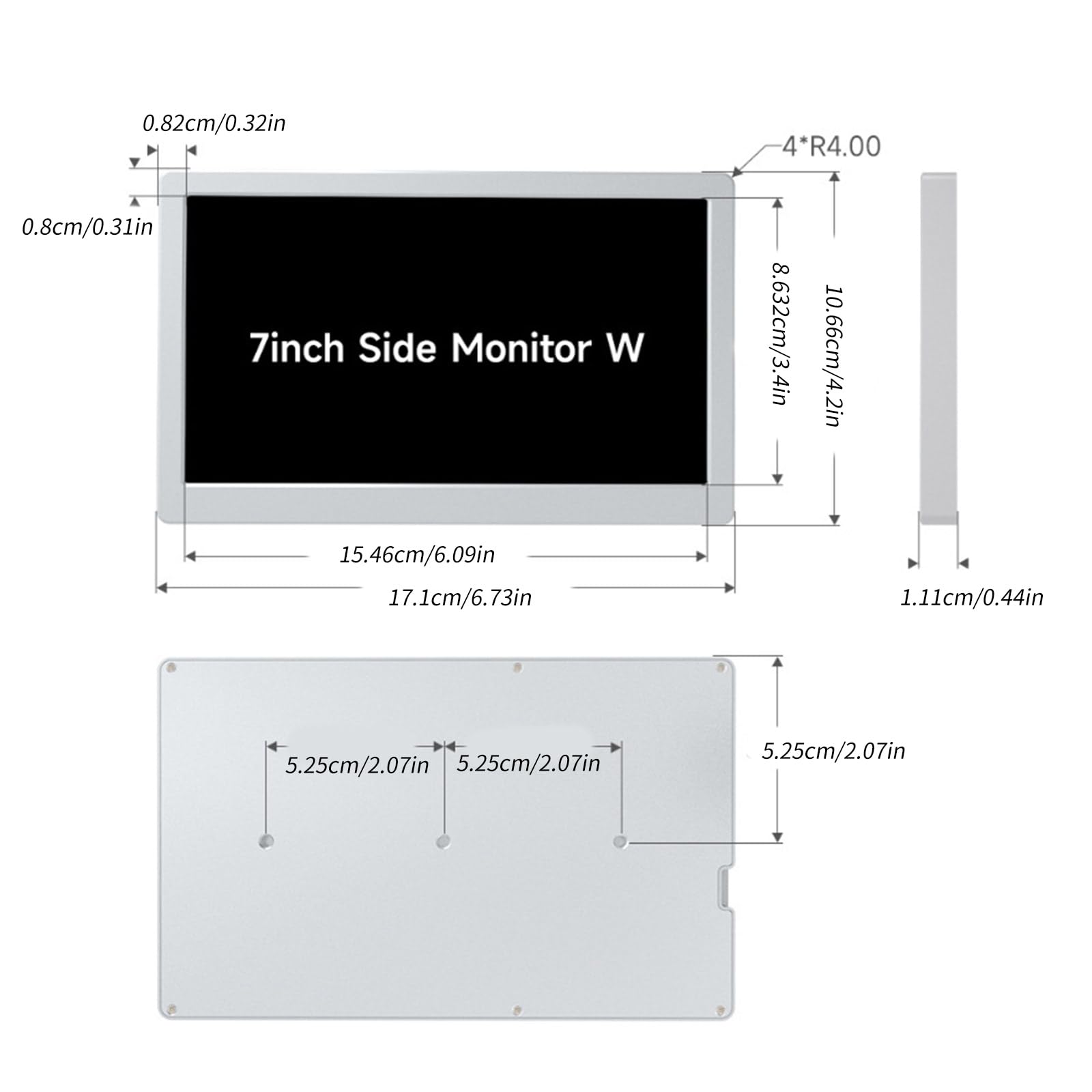 7 Inch IPS High Brightness 1024x600 LCD Screen Replacement - Tempered Glass Computer Monitor Panel for Enhanced Productivity | Ideal for Office Workstations, Gaming Setups & Home PC Upgrades