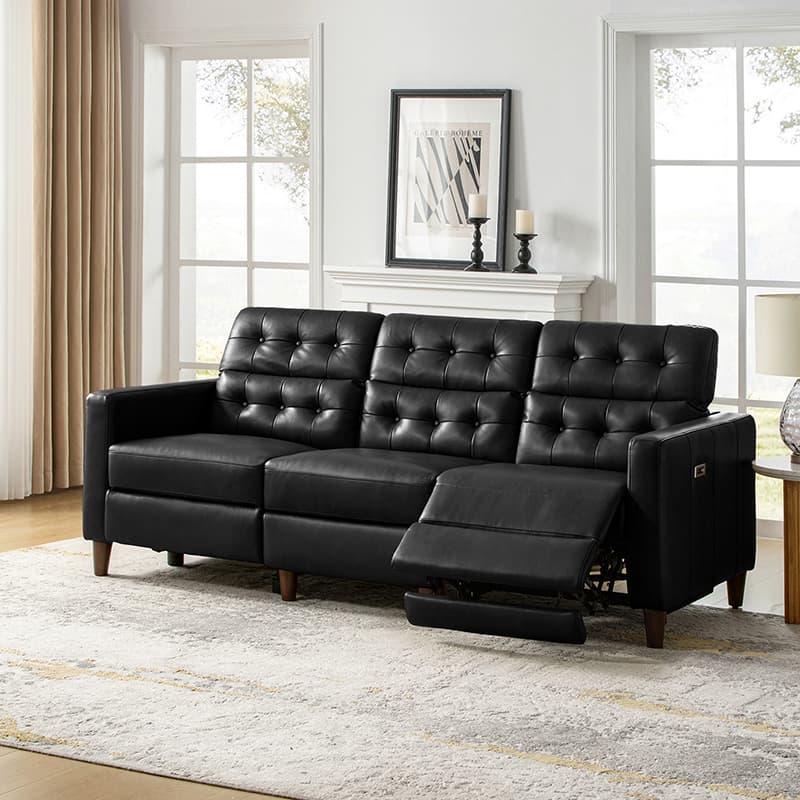Viktor Mid Century Modern Oversized Power Reclining Sectional Sofa with Adjustable Headrests - Comfortable L-Shaped Couch for Living Room, Home Theater & Family Gatherings
