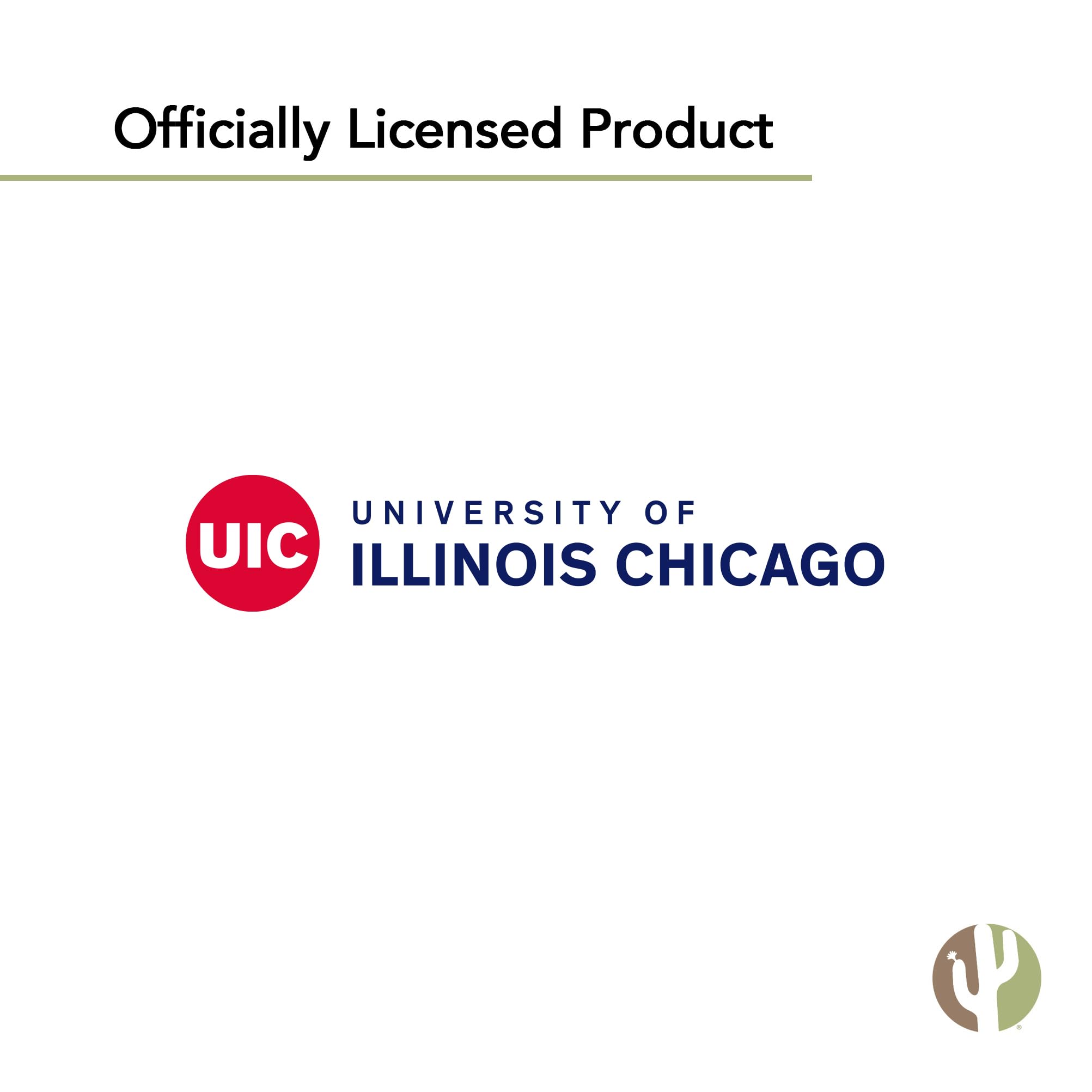 University of Illinois at Chicago UIC Cactus Sticker Flames Vinyl Decals - Waterproof Laptop, Water Bottle, Car, Scrapbook Decoration - Perfect for College Dorm, School Supplies, and Fan Gifts