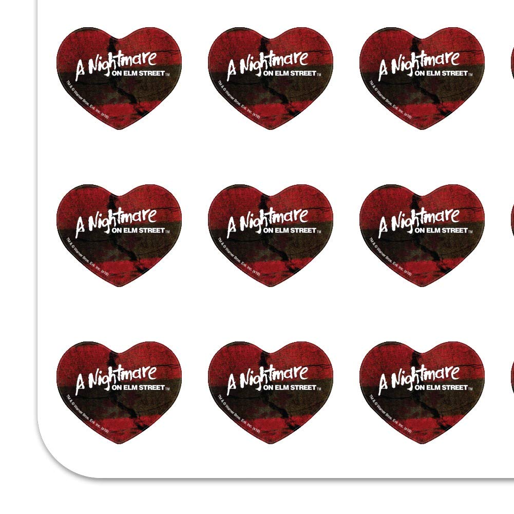 Freddy Krueger Nightmare on Elm Street Heart-Shaped Planner Stickers - Scrapbooking, Bullet Journal, DIY Crafts, Halloween Decorations