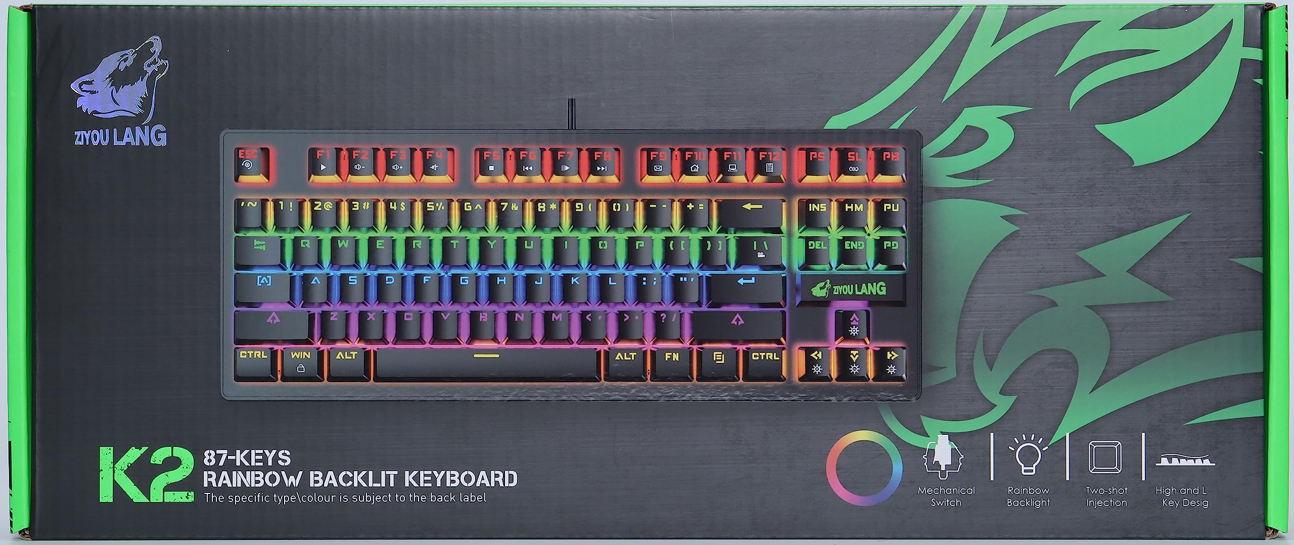 Mechanical Gaming Keyboard with RGB Backlit Keys, Spill-Resistant Design & Dedicated Media Controls | 87-Key Anti-Ghosting Keyboard for PC, PS4, PS5, Xbox One (Blue) | Perfect for Esports, Streaming & Office Work
