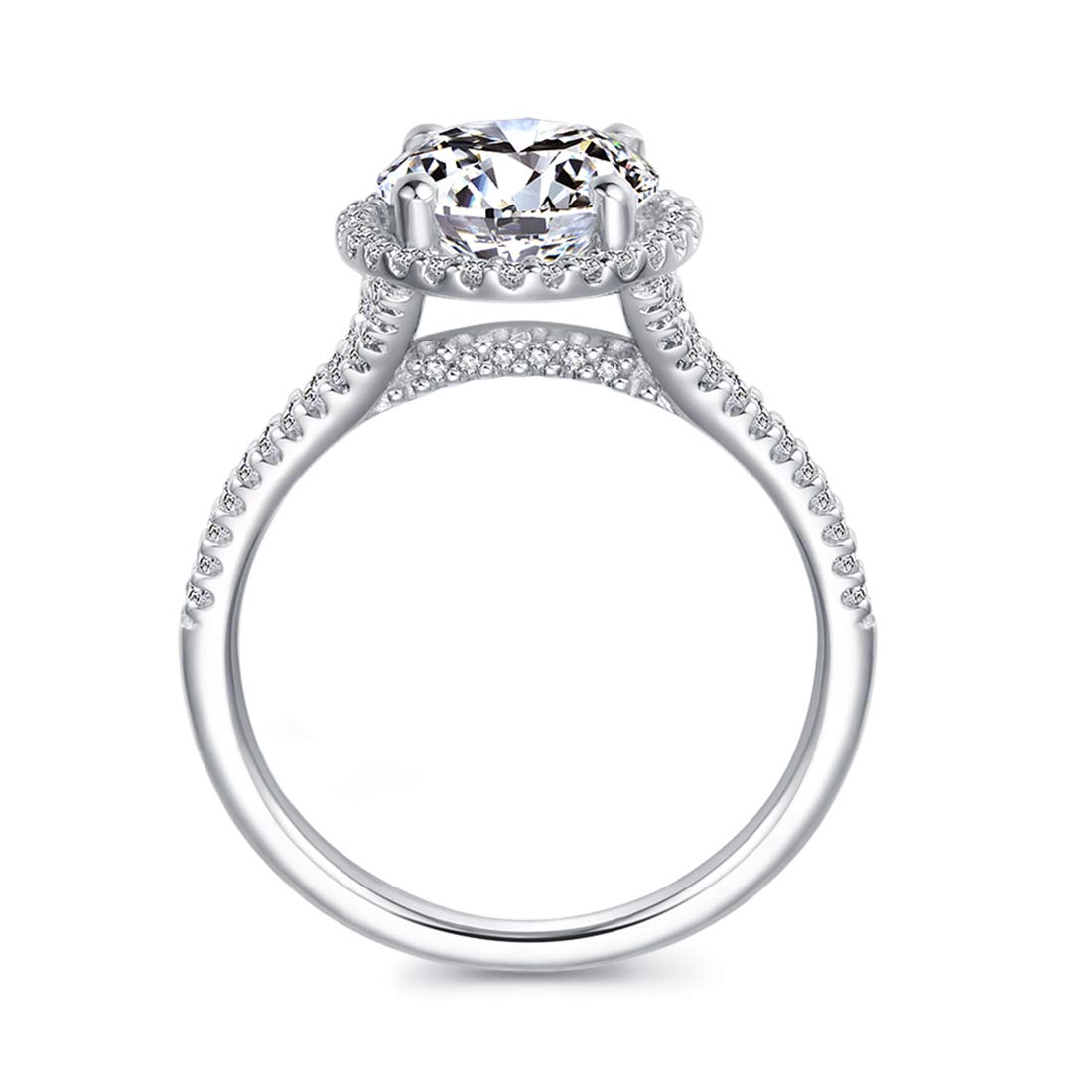 14K Solid Gold Moissanite Engagement Ring for Women - 2ct Round Cut Diamond Alternative, Durable & Hypoallergenic Wedding Band - Perfect for Proposals, Anniversaries & Special Occasions