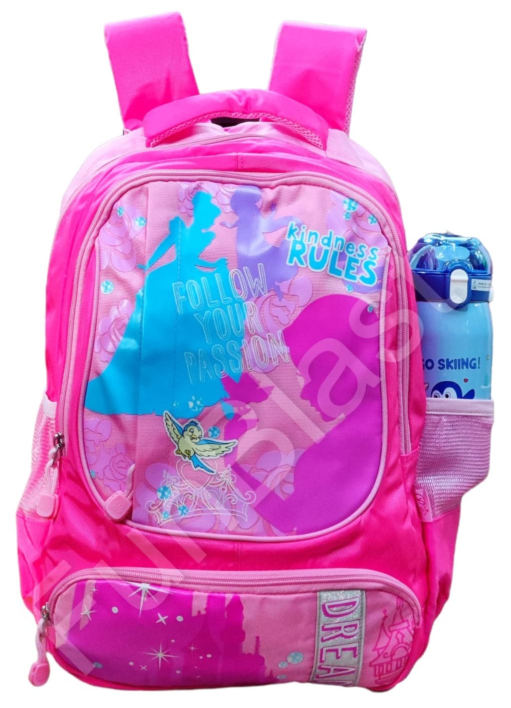FunBlast Durable Large Capacity School Backpack for Boys & Girls - 46.5cm College Bag with Multiple Pockets | Perfect for School, Travel & Daily Use (Pink)