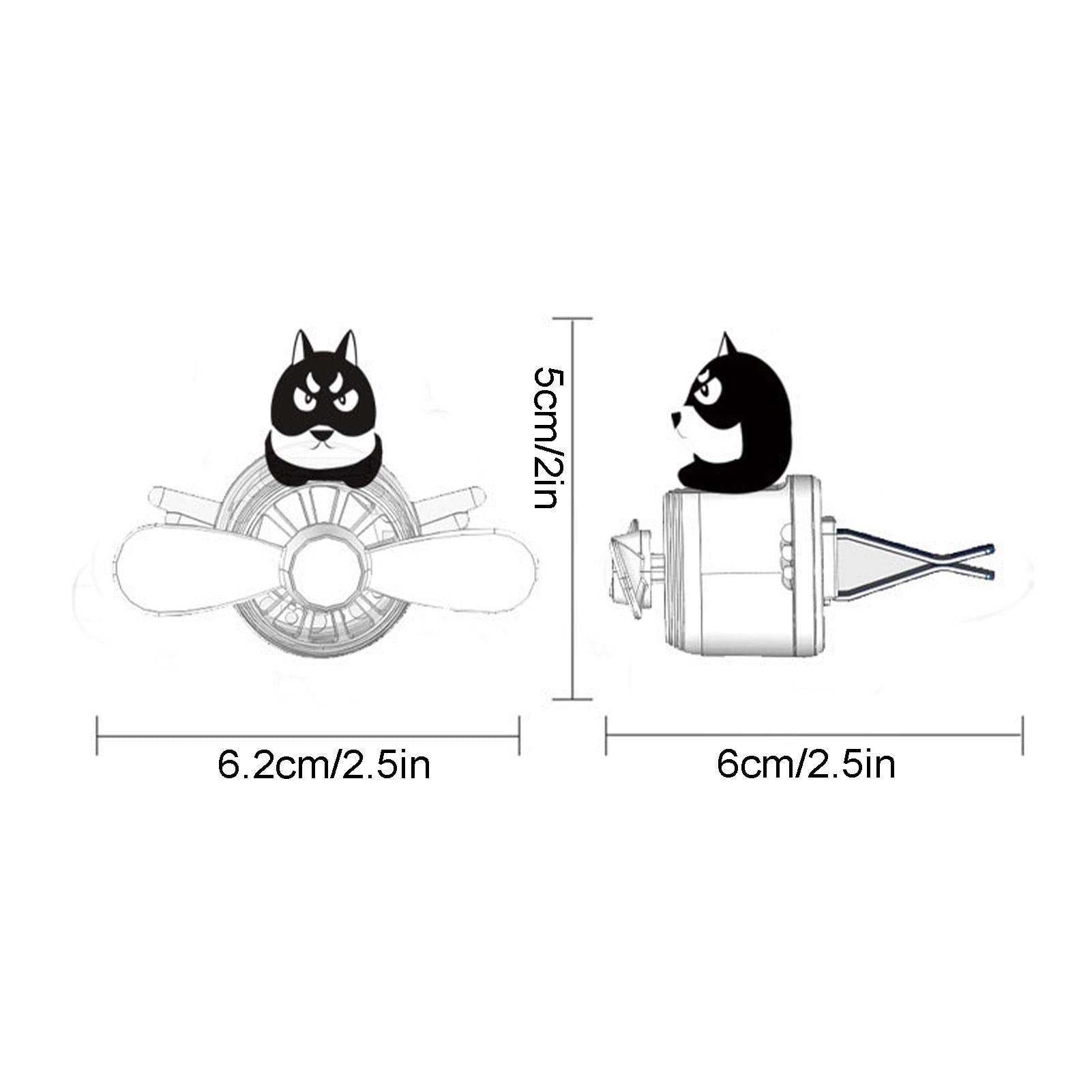 Cartoon Animal Pilot Car Air Freshener - Rotating Propeller Vent Clip Diffuser with Fragrance | Cute Automotive Air Outlet Fan Decor for Cars, Trucks & SUVs | Perfect for Daily Commute, Road Trips & Gift Giving