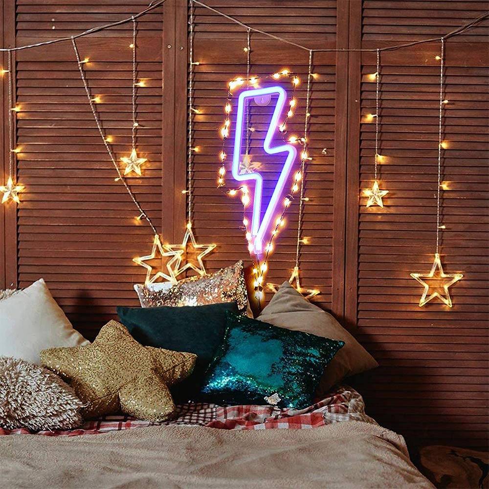 Blue LED Neon Sign - Battery/USB Powered Wall Decor Light with On/Off Switch | Perfect for Home, Bar, Party, Wedding & Christmas Decorations | Waterproof & Energy Efficient Lighting for Indoor/Outdoor Use