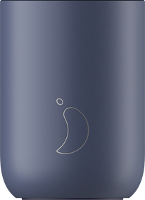 Chilly's Series 2 Reusable Stainless Steel Coffee Cup 340ml (12oz) - Insulated Travel Mug, Whale Blue - Perfect for Hot & Cold Drinks, Office, Commuting & Outdoor Activities