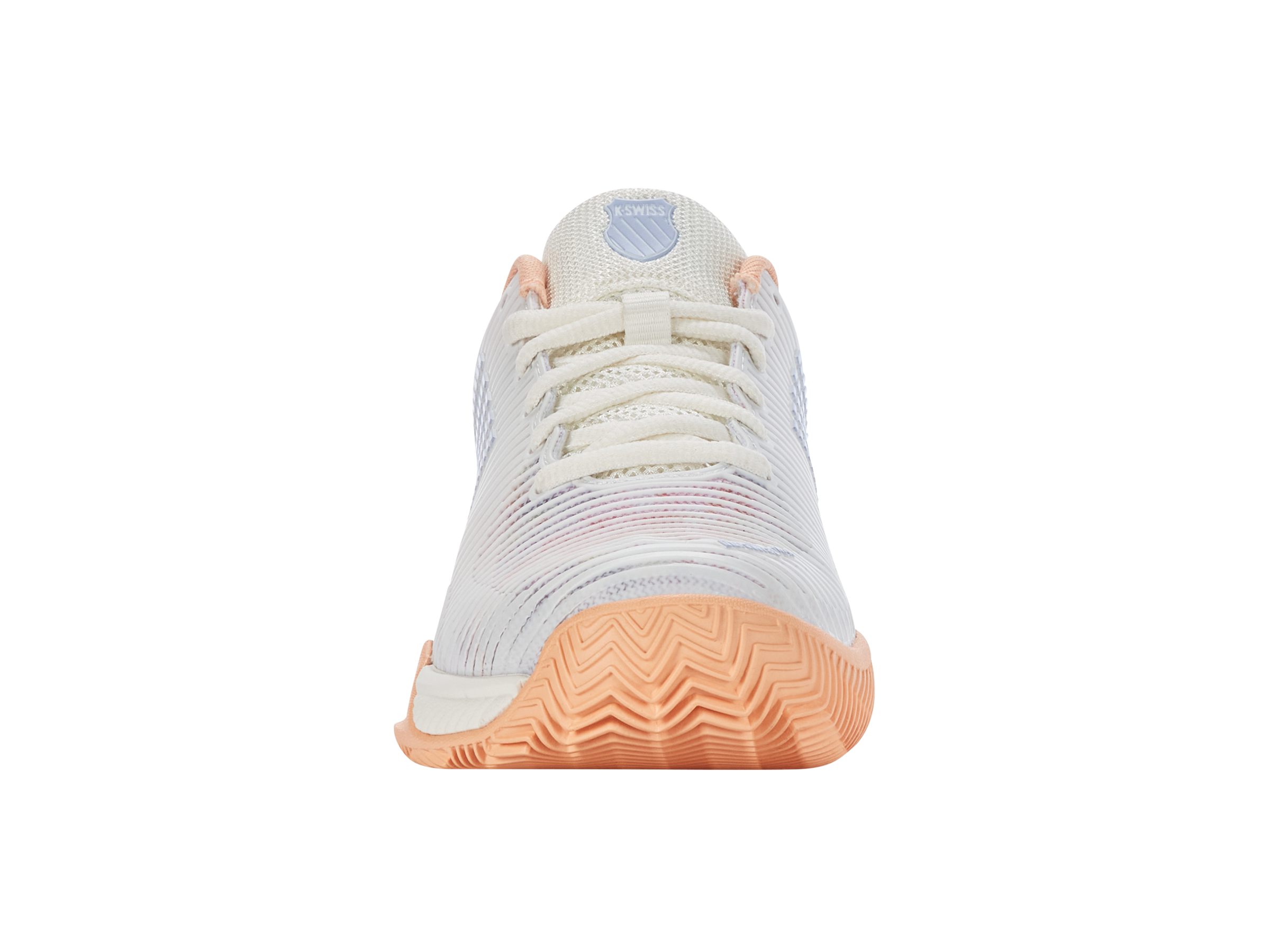 Hypercourt Express 2 Clay Tennis Shoes - Men's Size 165 (96614) | Star White/Peach Fuzz/Heather Colorway | Perfect for Clay Court Matches & Casual Wear