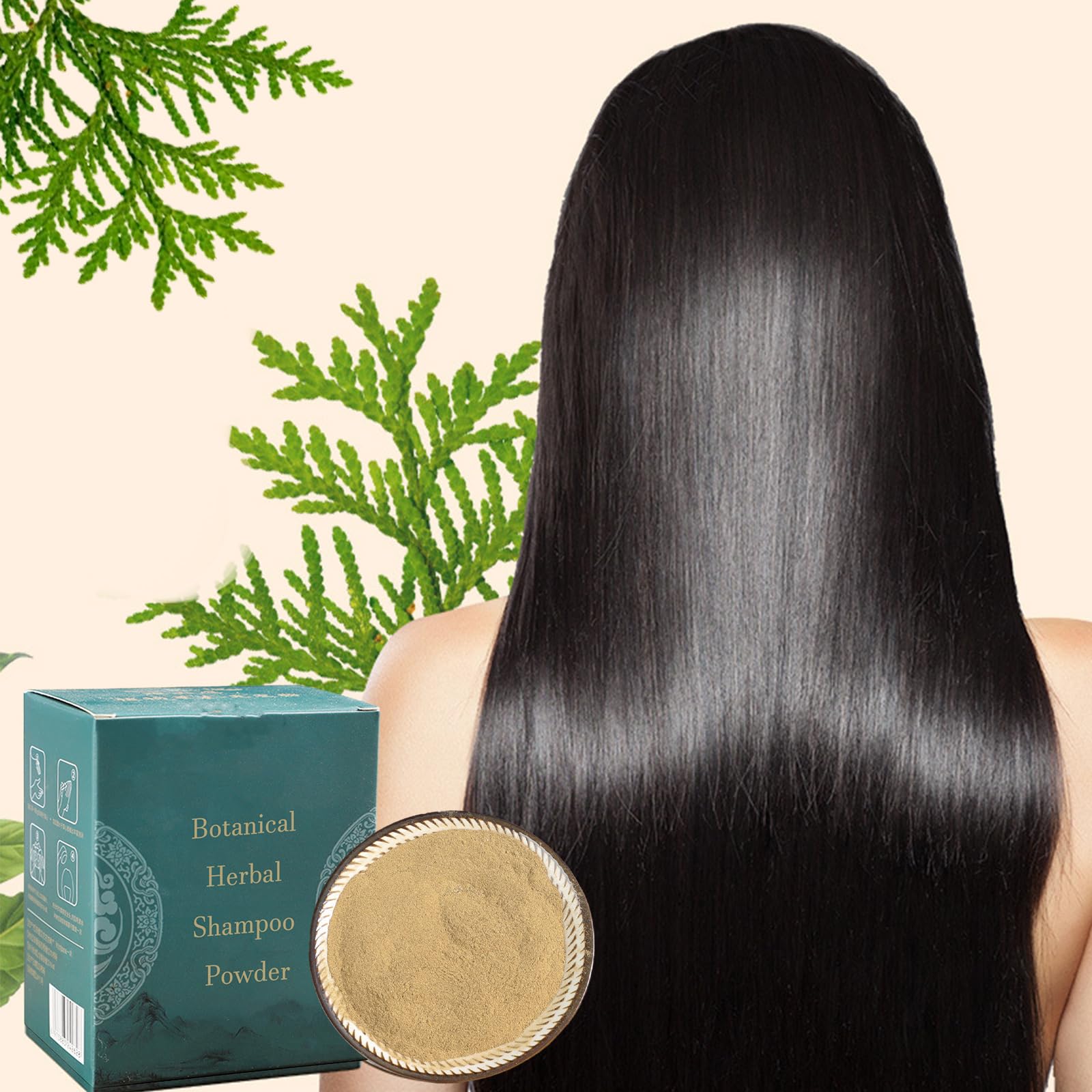 Organic Herbal Shampoo Powder for Hair Growth & Scalp Care - 100% Natural Ayurvedic Hair Wash with Neem & Amla (2 Pack) - Perfect for Dry, Damaged Hair & Dandruff Treatment at Home or Travel