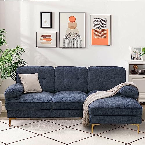 85'' Chenille Navy Blue