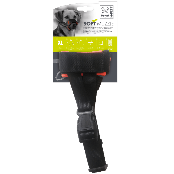 M PETS Soft Muzzle for Dogs - Breathable Comfortable Adjustable Dog Muzzle for Grooming, Training & Vet Visits - Perfect for Small to Medium Dogs
