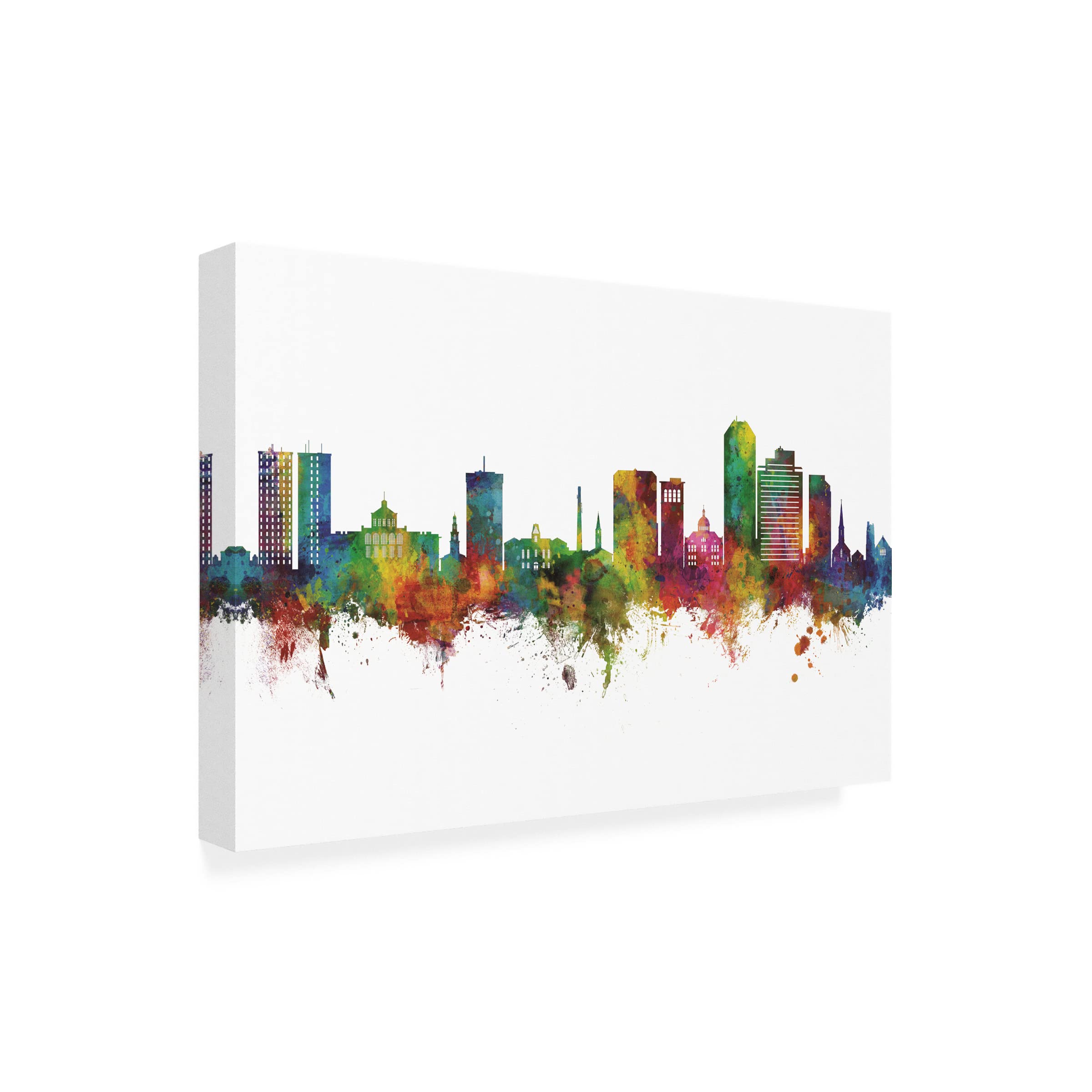 Michael Tompsett 'Lexington Kentucky Skyline' Canvas Wall Art Print - Modern Home & Office Decor for Living Room, Bedroom or Gift