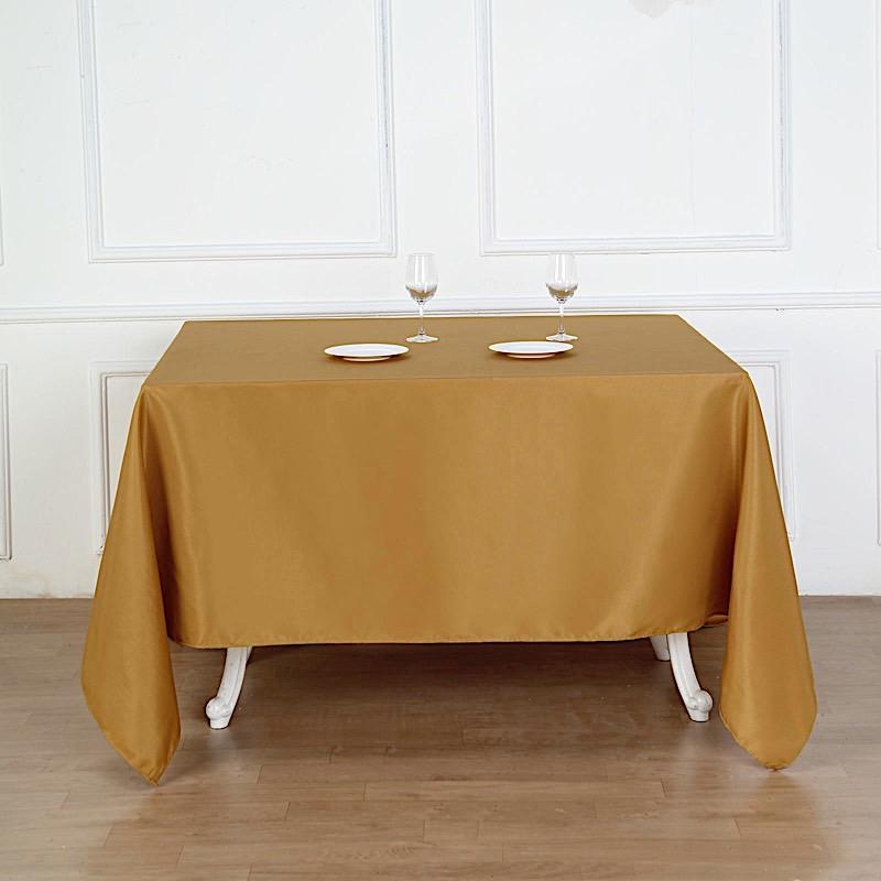 90 x 90 Inch Premium Polyester Square Tablecloth - Waterproof & Wrinkle-Resistant for Dining, Parties, and Outdoor Events