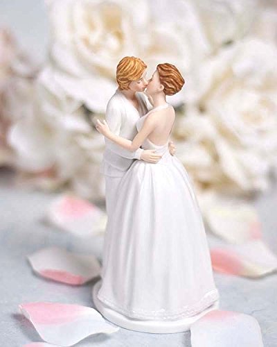 Romantic Wedding Cake Topper for Same-Sex Couples - Gay & Lesbian Wedding Decor - Perfect for Anniversary, Engagement & LGBTQ+ Celebrations