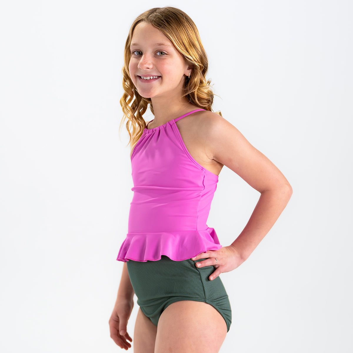 Original High Waist Leggings for Girls - Comfortable Stretchy Yoga Pants for School, Sports & Everyday Wear