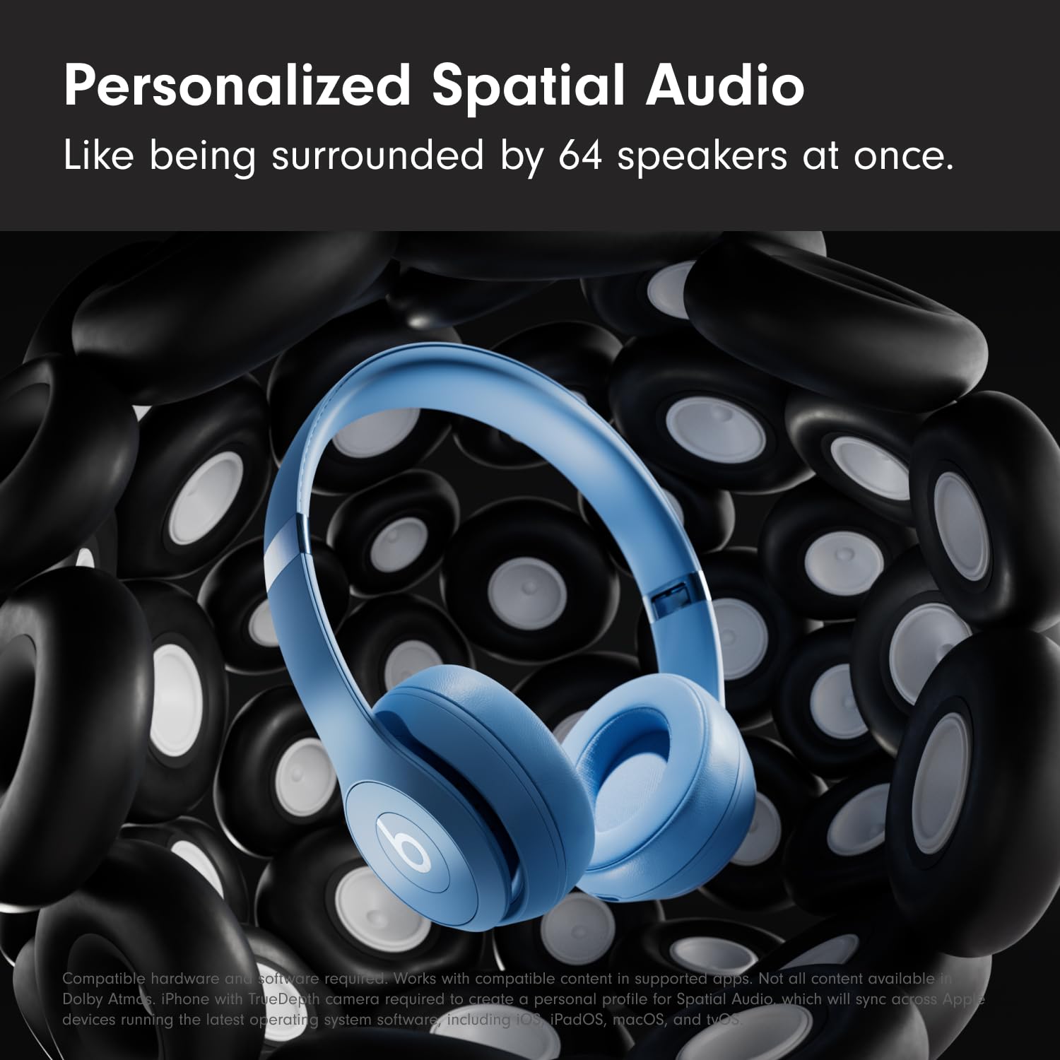 Beats Solo 4 Wireless Bluetooth On-Ear Headphones with 50-Hour Battery Life - Apple & Android Compatible - Slate Blue - Perfect for Workouts, Commuting & Travel