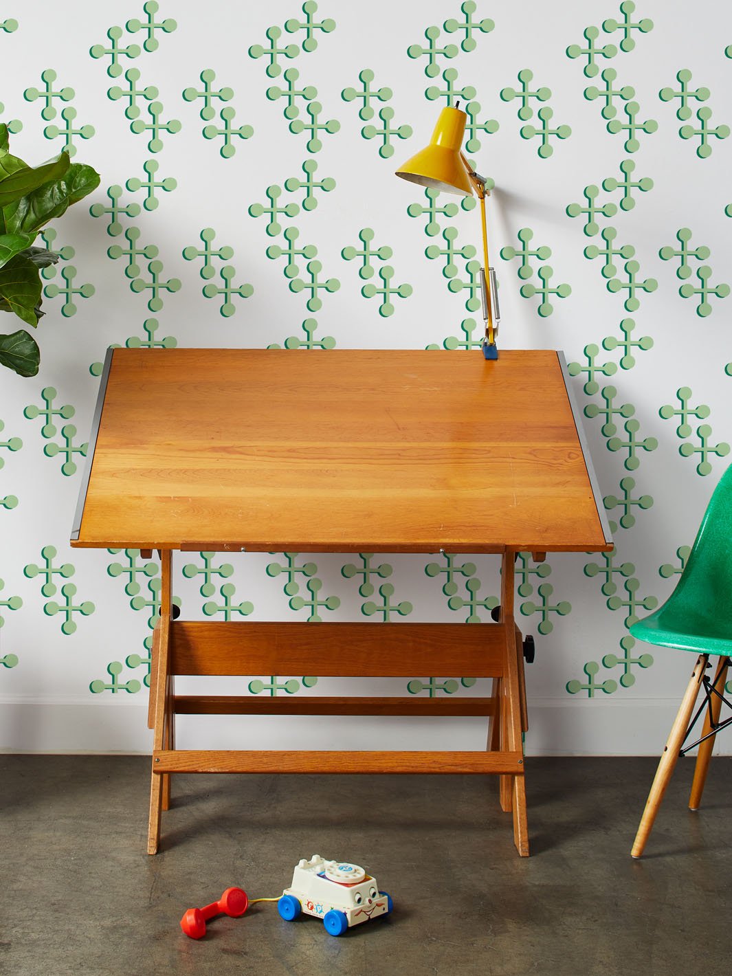 Fisher Price™ Green Two-Color Jacks Wallpaper - Perfect for Kids' Rooms, Playrooms & Nursery Decor