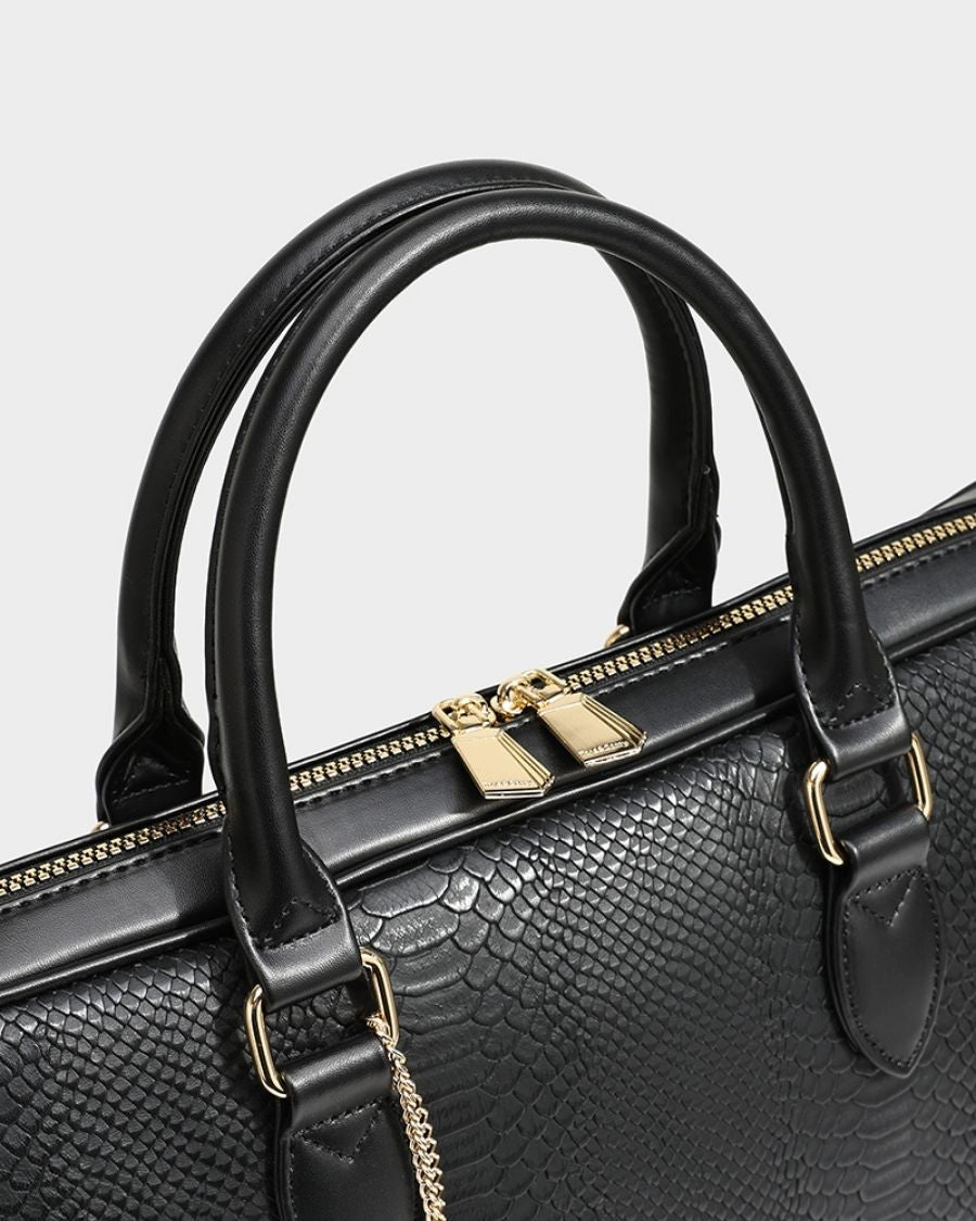 Apollo 1 Black Laptop Bag - Slim & Durable 15.6 Inch Computer Briefcase for Work, Travel & Business Commute