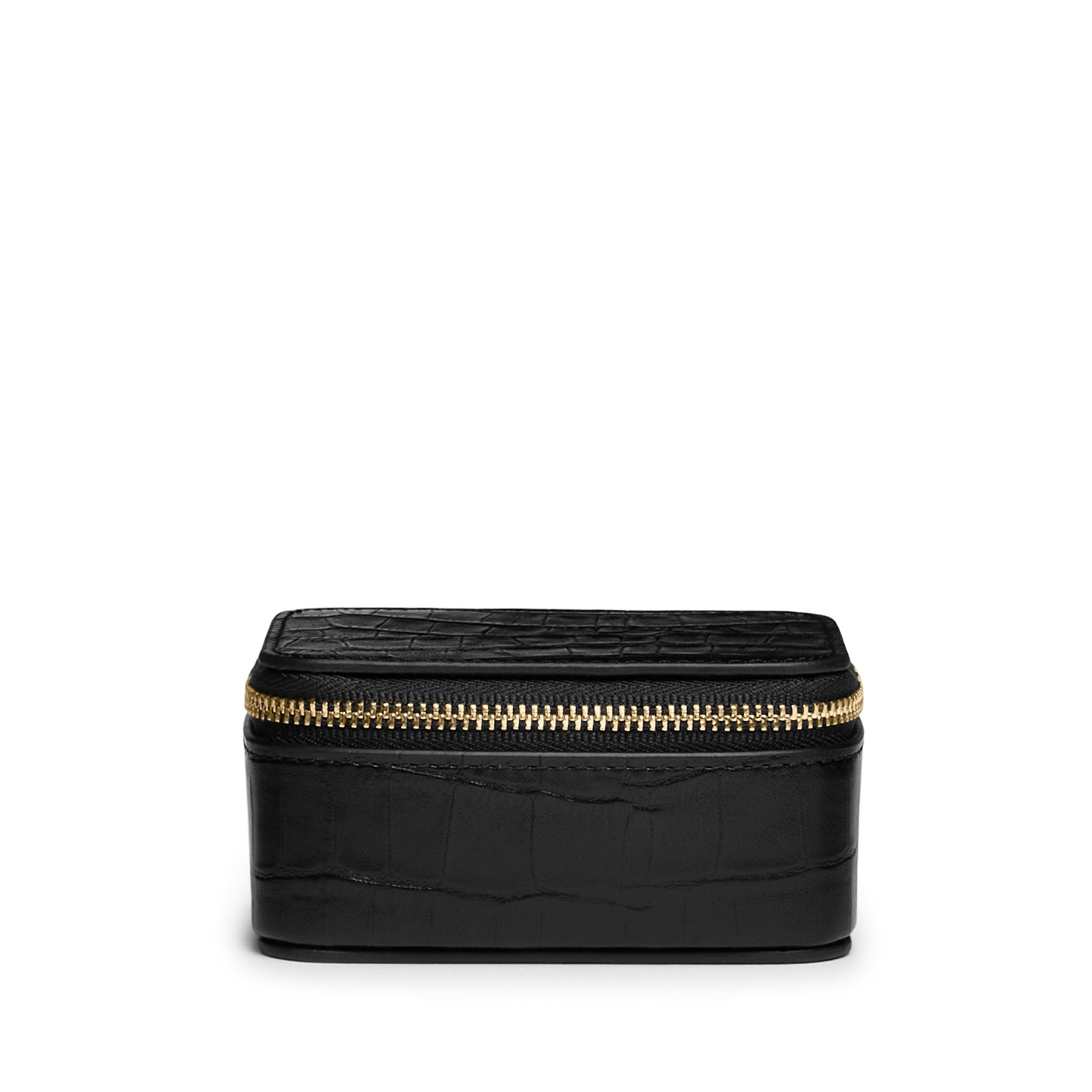 Premium Black Crocodile Leather Travel Watch Box - Luxury Storage Case for Men & Women - Perfect for Business Trips, Vacations & Watch Collectors