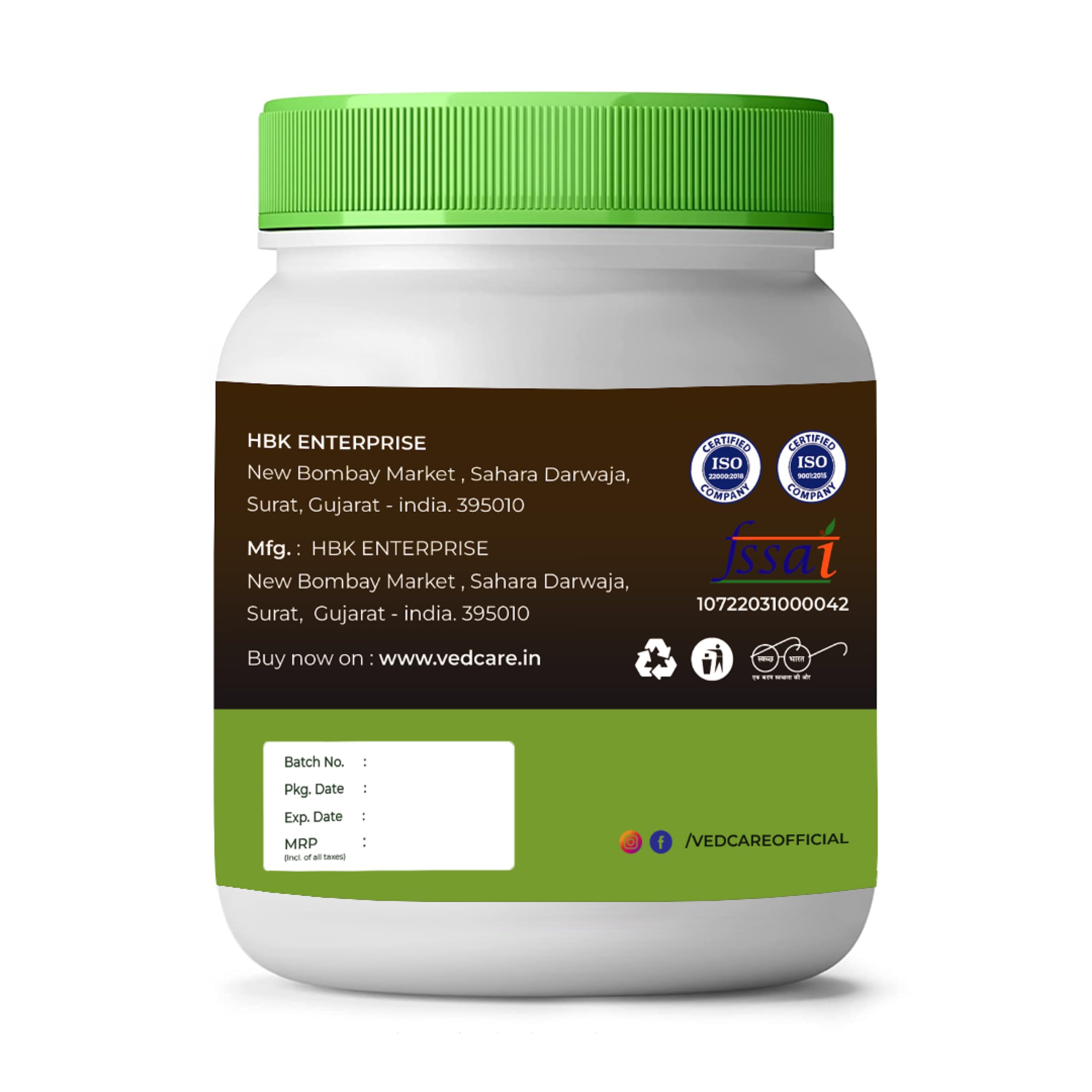 Vedcare 100% Natural Dead Sea Mud Mask - Pure Clay for Face, Body & Hair Care - 200g - Deep Cleansing & Detoxifying - Perfect for Spa, Acne Treatment & Skin Rejuvenation