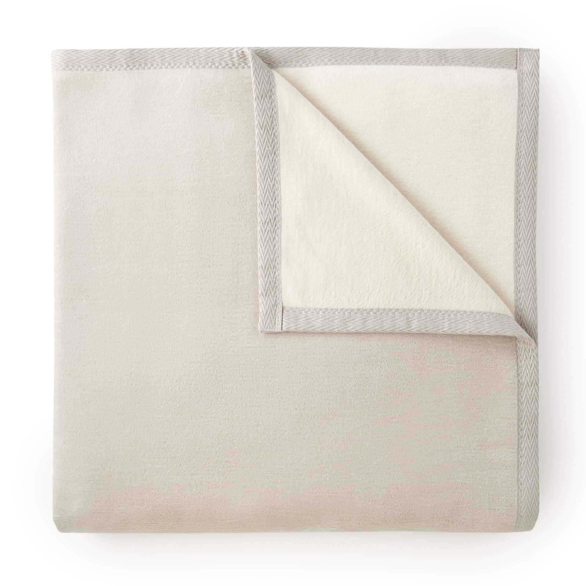 Peacock Alley Favorite Blanket - Luxury Reversible 100% Long Staple Cotton Throw Blanket for Full/Queen Bed | Soft & Breathable All-Season Blanket | Ideal for Bedroom, Sofa, Travel & Gift Giving (Flint Color)