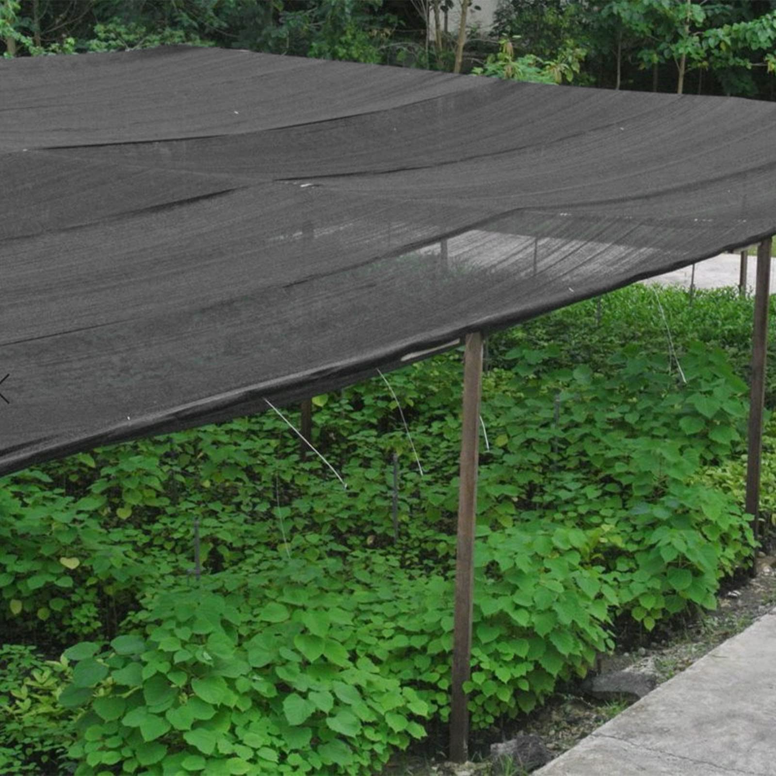 HUAWA 6.5 x 13 Ft UV Protection Sun Shade Cloth - Black Mesh Sunblock Net for Outdoor Garden, Backyard, Plant Cover & Chicken Coop - Perfect for Sun Protection, Privacy Screening & Outdoor Shading