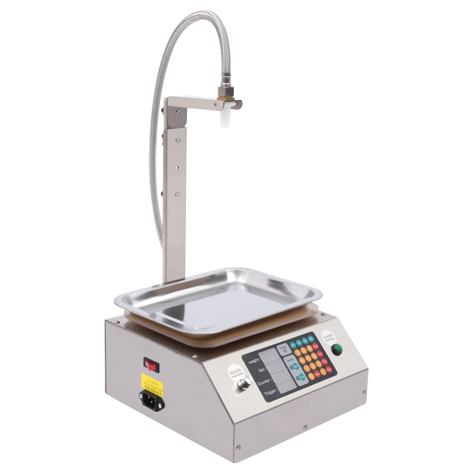 Semi-Automatic Digital Control Liquid Filling Machine - Single Head Nozzle Stainless Steel Bottle Filler for Drinks, Vinegar & Perfume (17L Capacity) | Ideal for Small Business, Homebrew & DIY Cosmetic Production