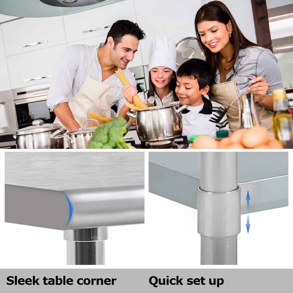 24x36 Stainless Steel Work Table - Commercial Kitchen & Restaurant Prep