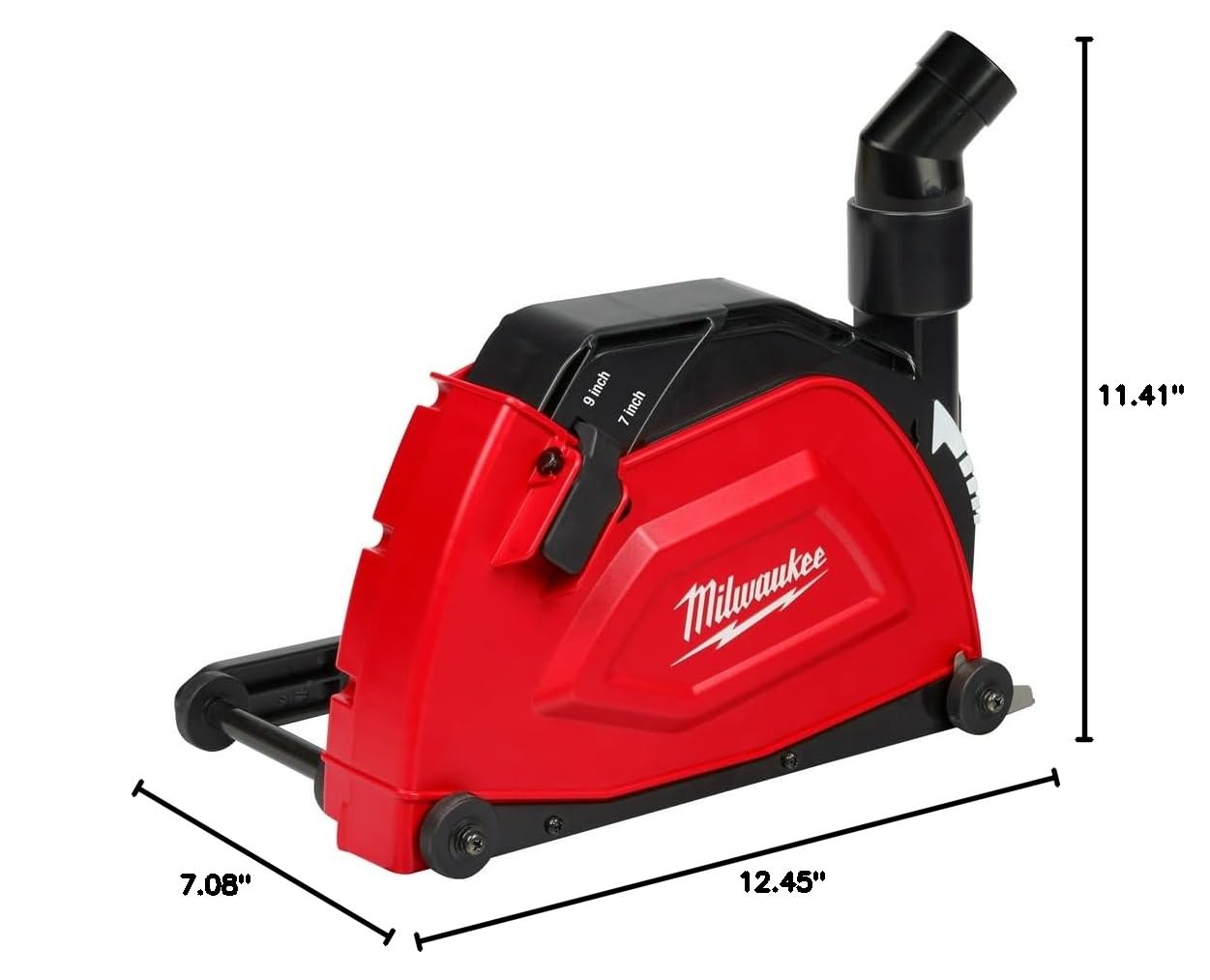Milwaukee 7-9 Inch Large Angle Grinder Dust Shroud for Concrete Cutting - Heavy-Duty Metal Grinding Guard with Dust Collection for Construction, Renovation & DIY Projects