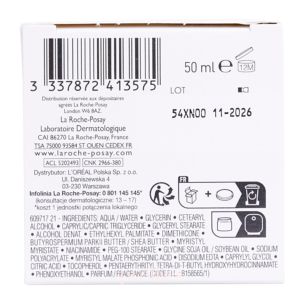 La Roche-Posay Nutritic Intense Rich Moisturizing Cream 50ml - Deep Hydration for Dry & Sensitive Skin - Day & Night Face Cream for Winter Care & Extreme Dryness Relief