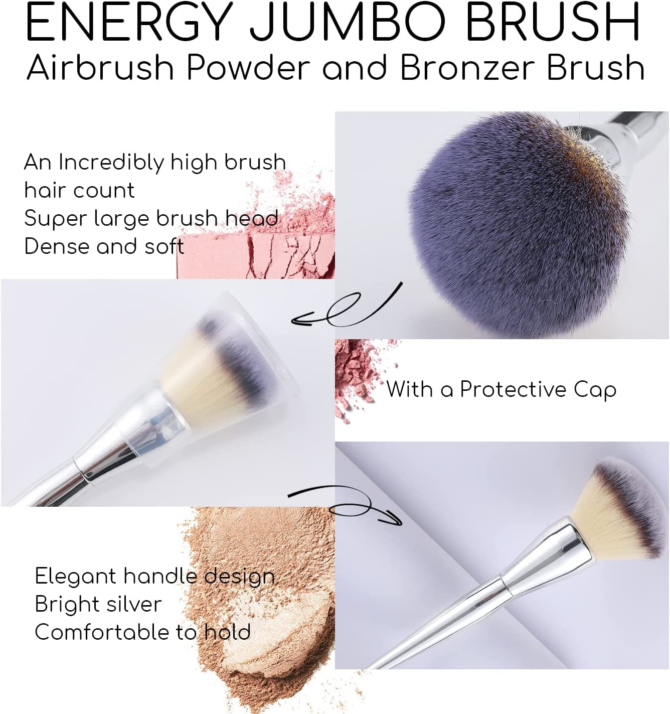 Professional Vegan Makeup Brush Set - Travel Friendly Multifunctional Eye Shader, Powder & Liquid Foundation Brushes for Full Coverage | Perfect for On-The-Go Makeup & Professional Makeup Artists