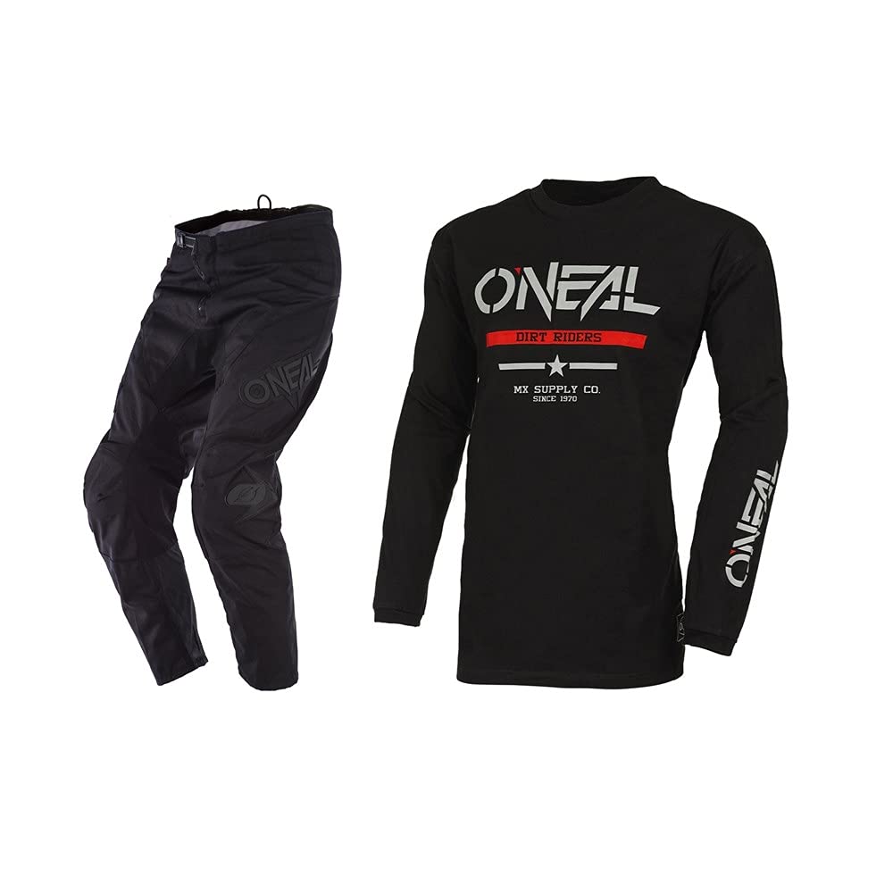 Oneal Element Squadron Cotton Classic Jersey Pant Combo - Durable Motocross Racing Outfit for Men - Perfect for Off-Road Biking, MX Racing & Motorcycle Adventures