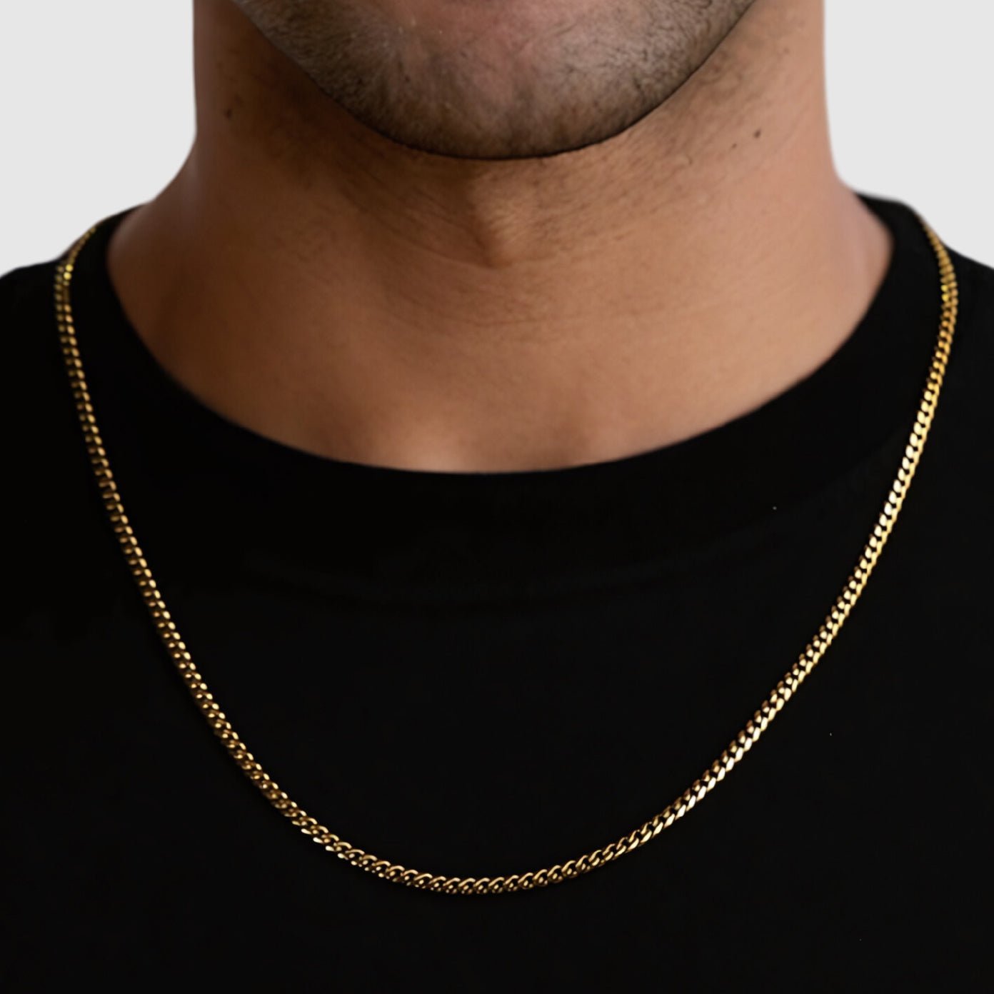 3mm Gold Vermeil Cuban Chain Necklace for Men & Women - Perfect for Casual, Party & Everyday Wear
