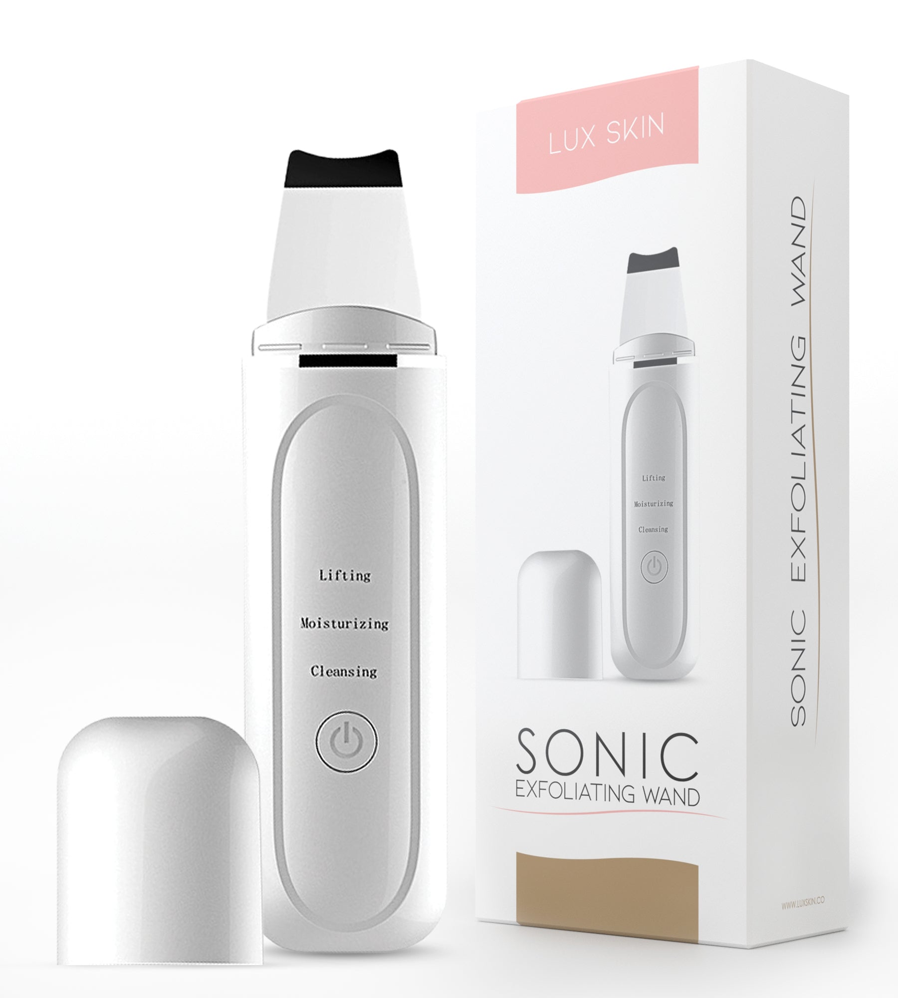 LUX SKIN® Sonic Exfoliating Wand - Professional Facial Cleansing Brush for Deep Pore Cleansing & Skin Exfoliation - Perfect for Daily Skincare Routine & Spa-Like Treatment at Home