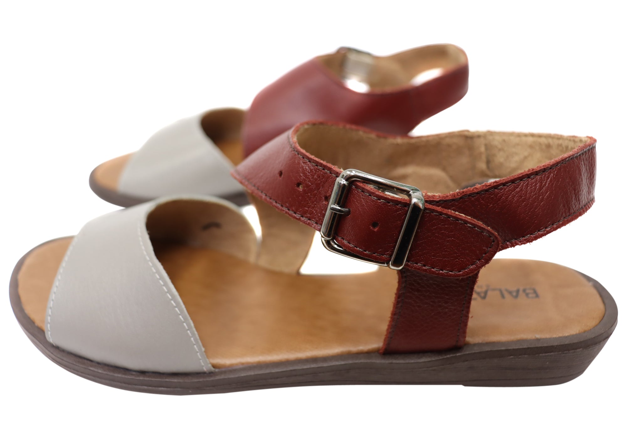 Balatore Simonne Women's Comfortable Leather Sandals - Handmade in Brazil - Perfect for Beach, Vacation & Summer Outfits