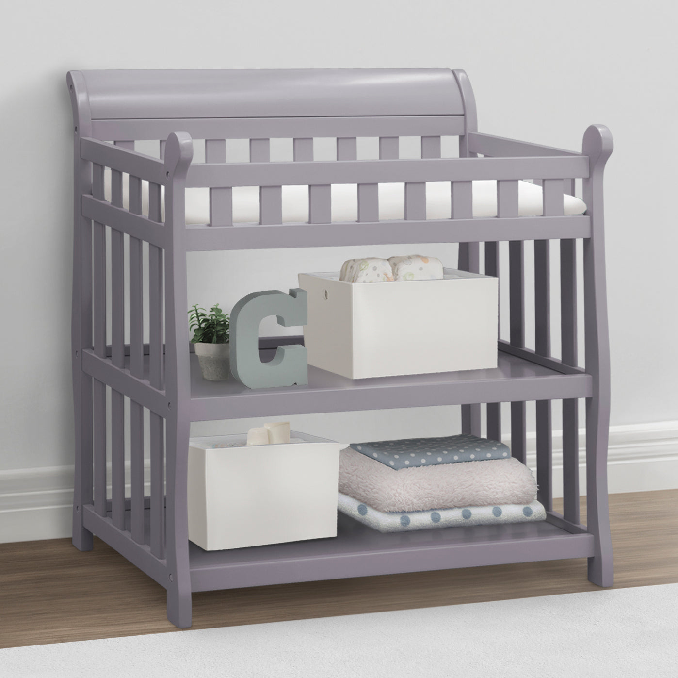 Eclipse Baby Changing Table - Sturdy & Safe Diaper Station for Nursery, Bedroom, or Bathroom - Perfect for Newborns & Toddlers