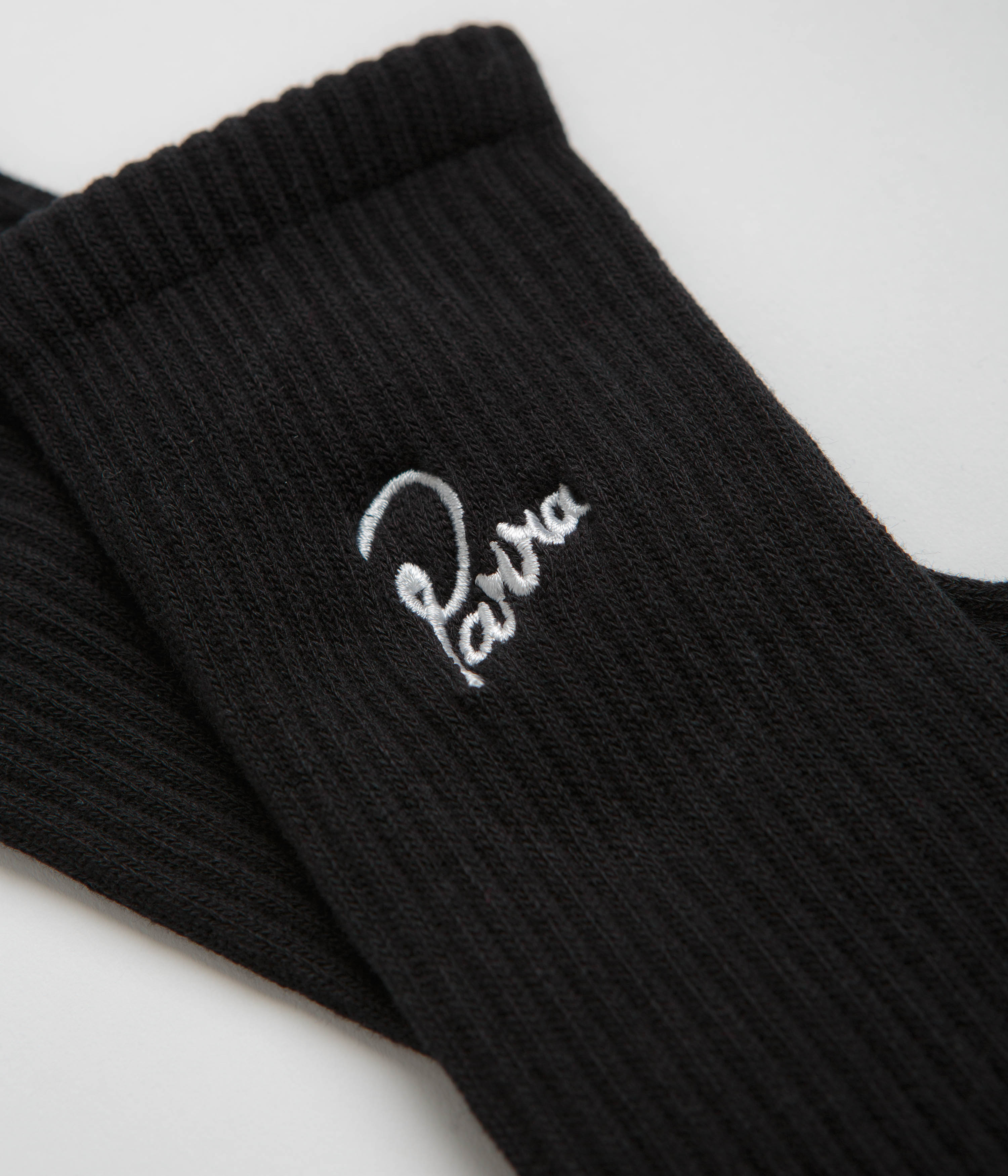 Parra Signature Socks - Black | Premium Cotton Crew Socks for Men & Women | Perfect for Casual Wear, Sports & Gifting