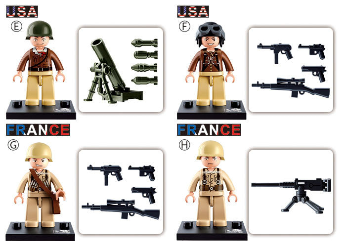 WWII M38 B05801 60 Bag Packs in Master Display Case - Perfect for Military Collectors & Historical Reenactments