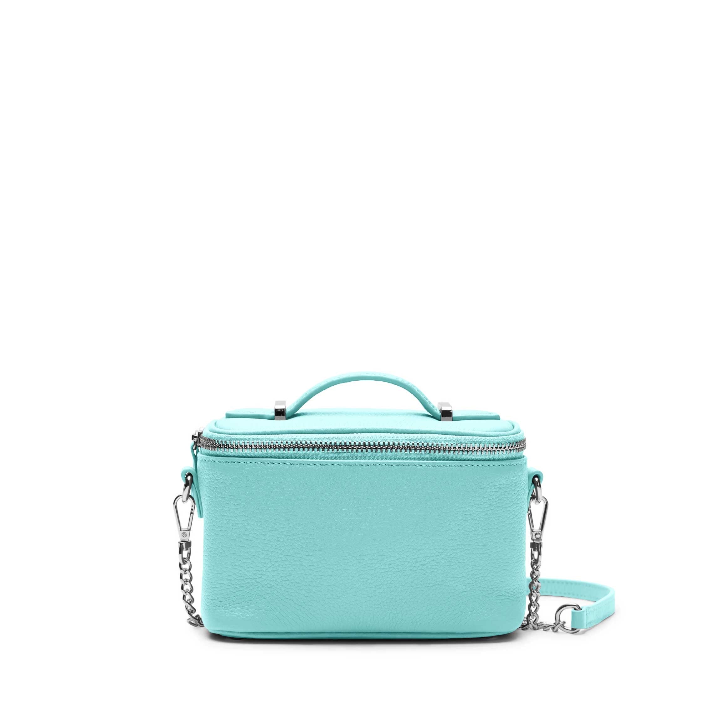 Maddie Micro Train Case Crossbody Bag in Celeste - Stylish and Compact Purse for Women, Perfect for Travel, Work, and Everyday Use