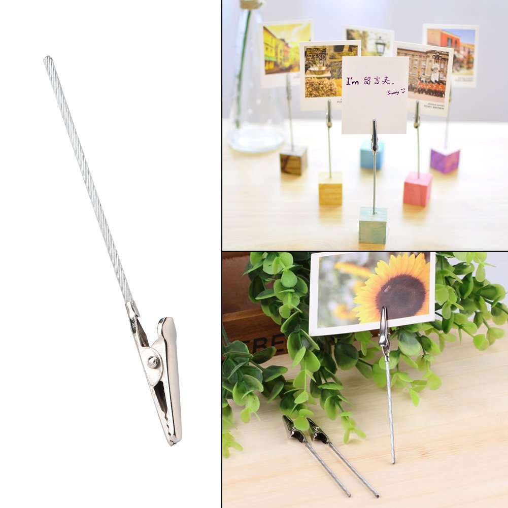 50-Piece Craft Wire Clips Set - Decorative Wire Clamps for Photos, Cards & Memo Notes - Perfect for Scrapbooking, Office Organization & Home Decor