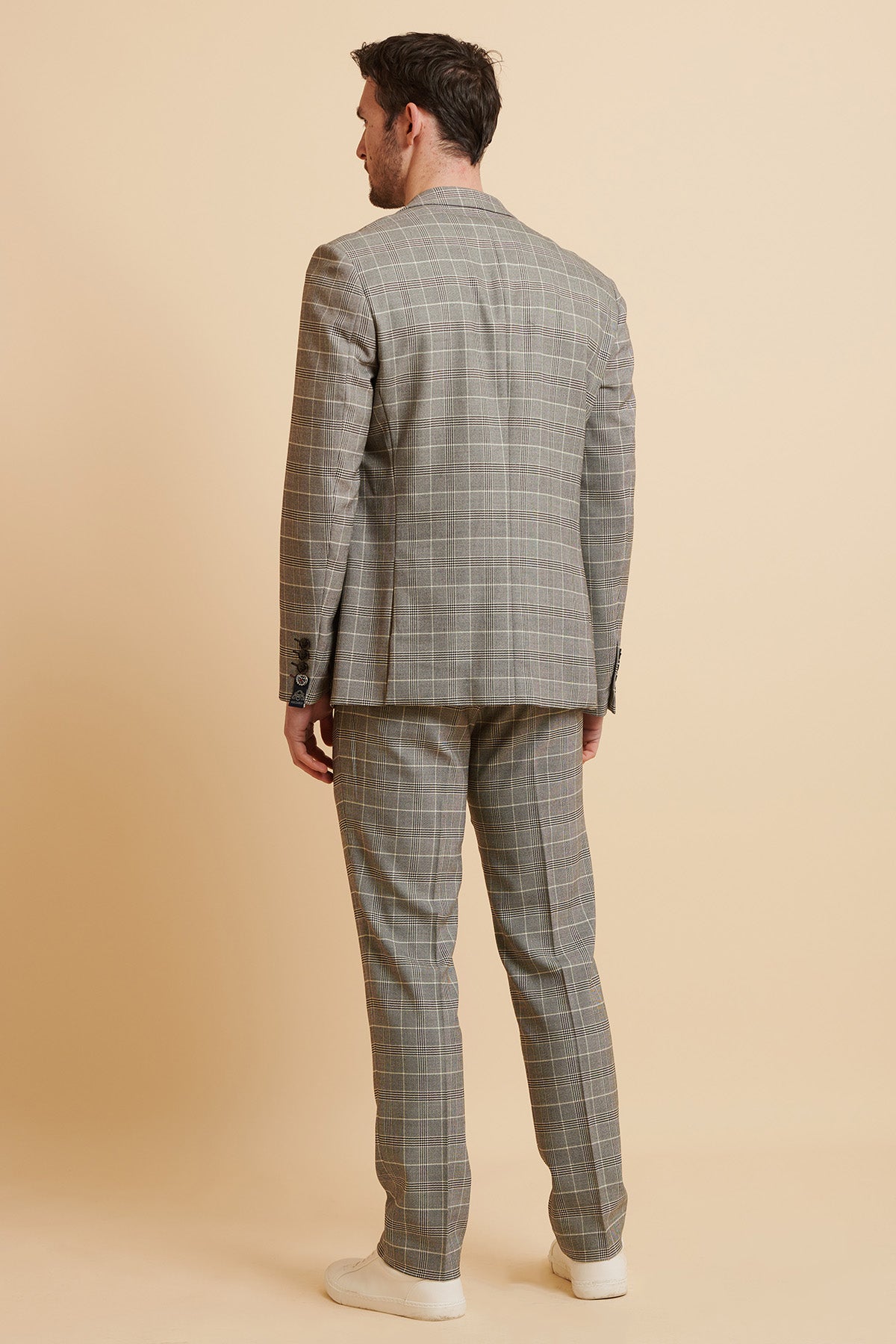 ROSS Grey Check Blazer for Women - Classic Office & Business Formal Wear - Perfect for Work, Interviews & Professional Events