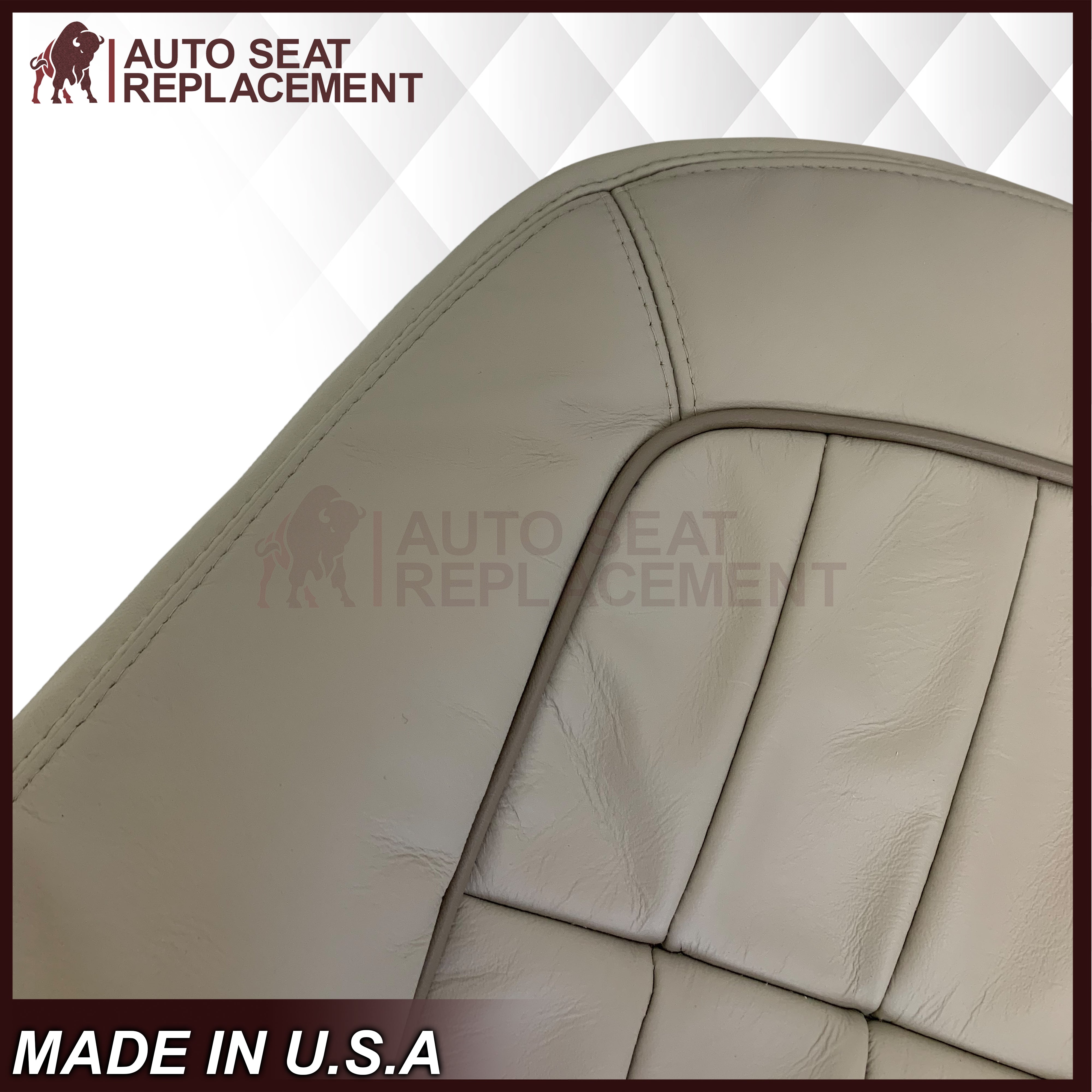 1997-2003 Jaguar XJ8 XJ6 4-Door Genuine Leather or Synthetic Leather Seat Covers - Oatmeal Beige | Premium Car Interior Upgrade for Luxury Sedans