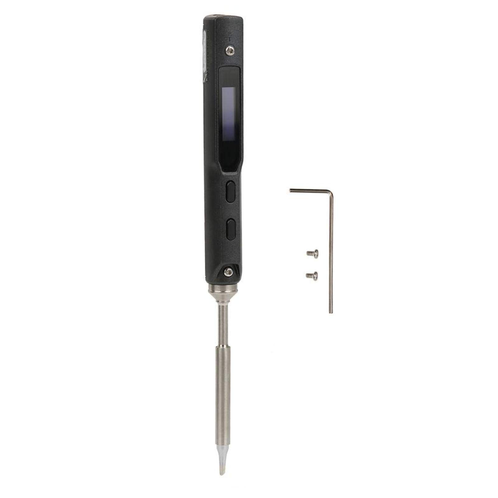 Professional Adjustable Temperature Electric Soldering Iron Kit with Digital Display - 100-400℃ Welding Tool with BC2 Tip, Handle, Screw & Hex Wrench - Perfect for Electronics Repair, DIY Projects & Circuit Board Soldering